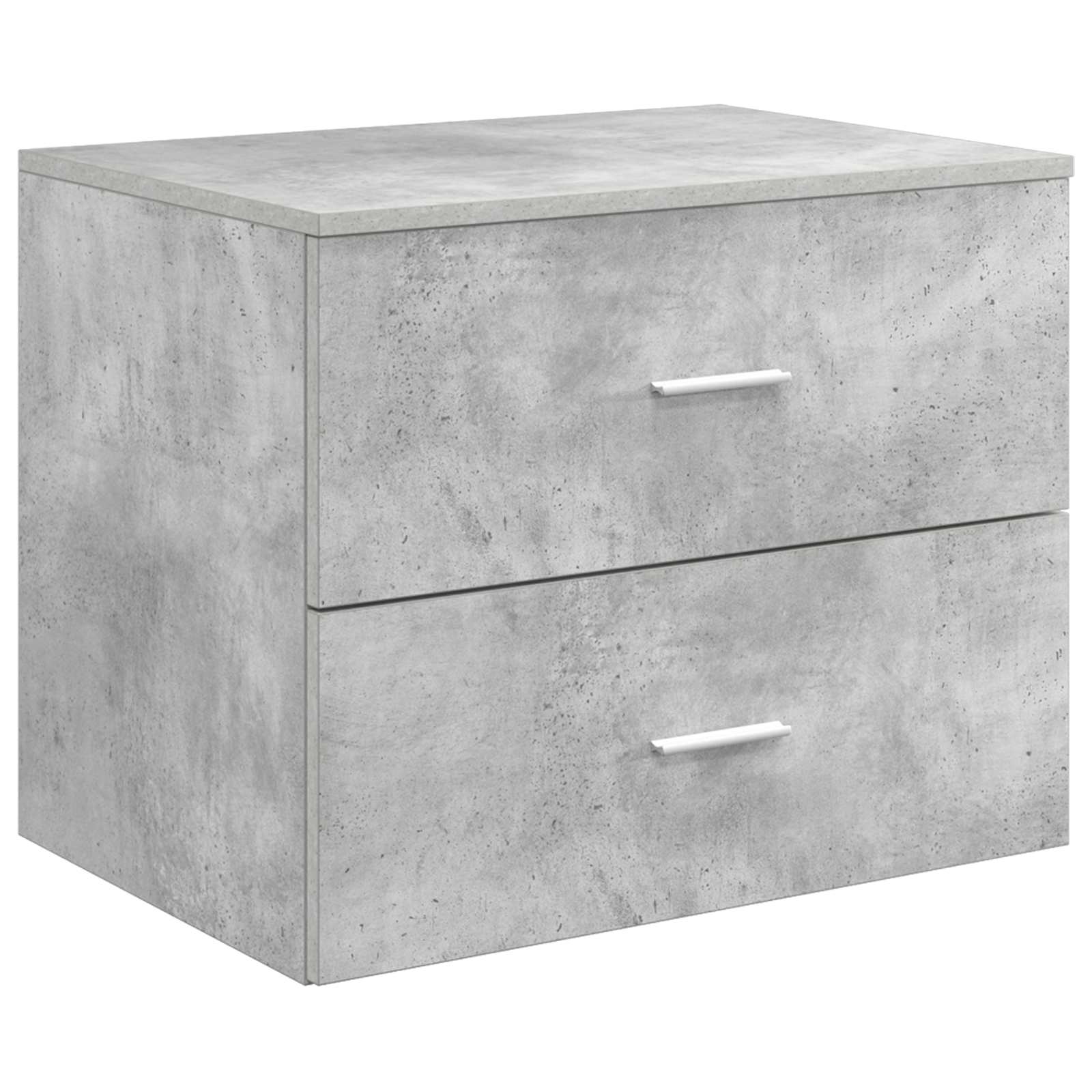 Badezimmermöbel-Set 3 stk. Betongrau 49,5 x 44,5 x 65,5 cm