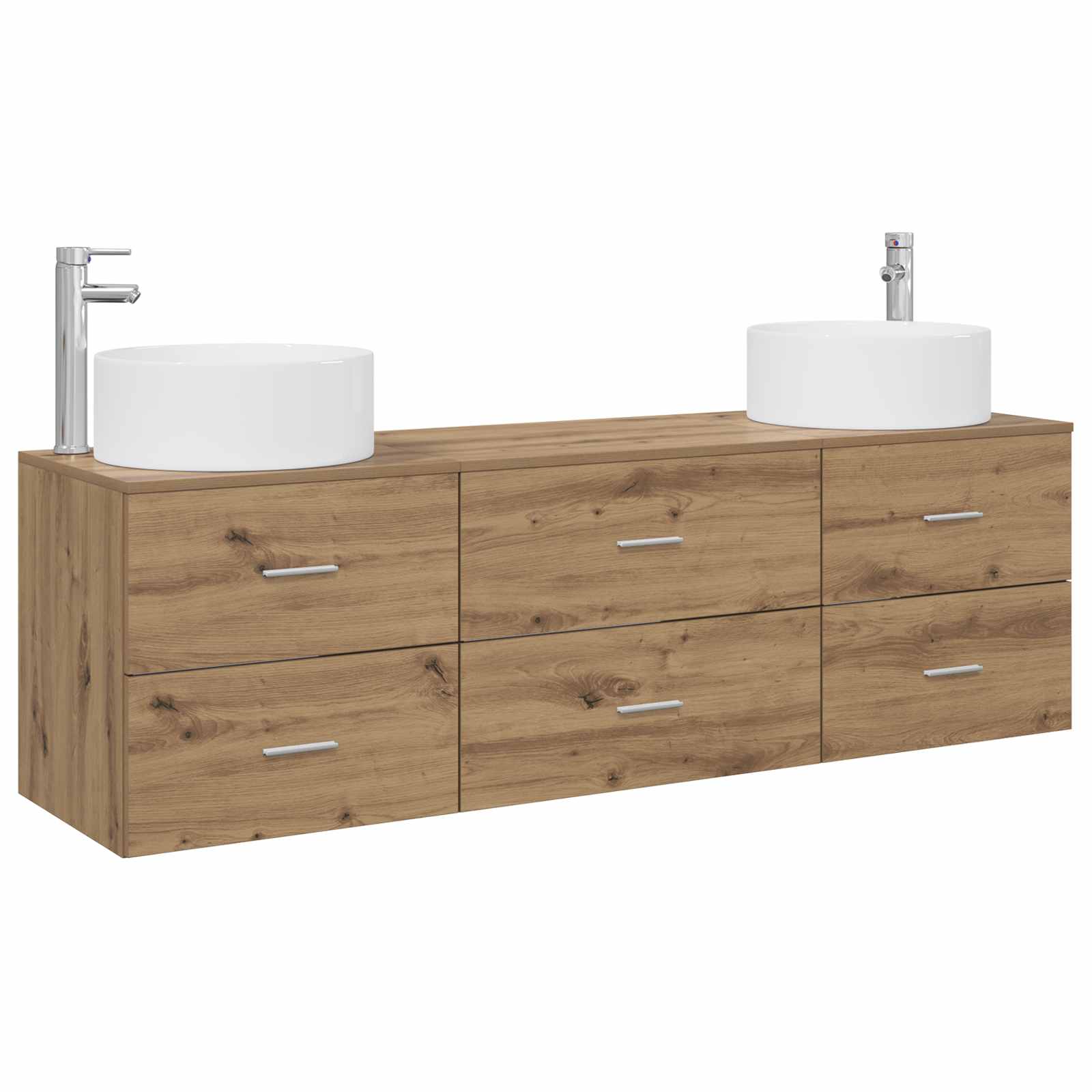 Badezimmermöbel-Set 3 Stk. Artisan-Eiche 49,5 x 44,5 x 65,5 cm