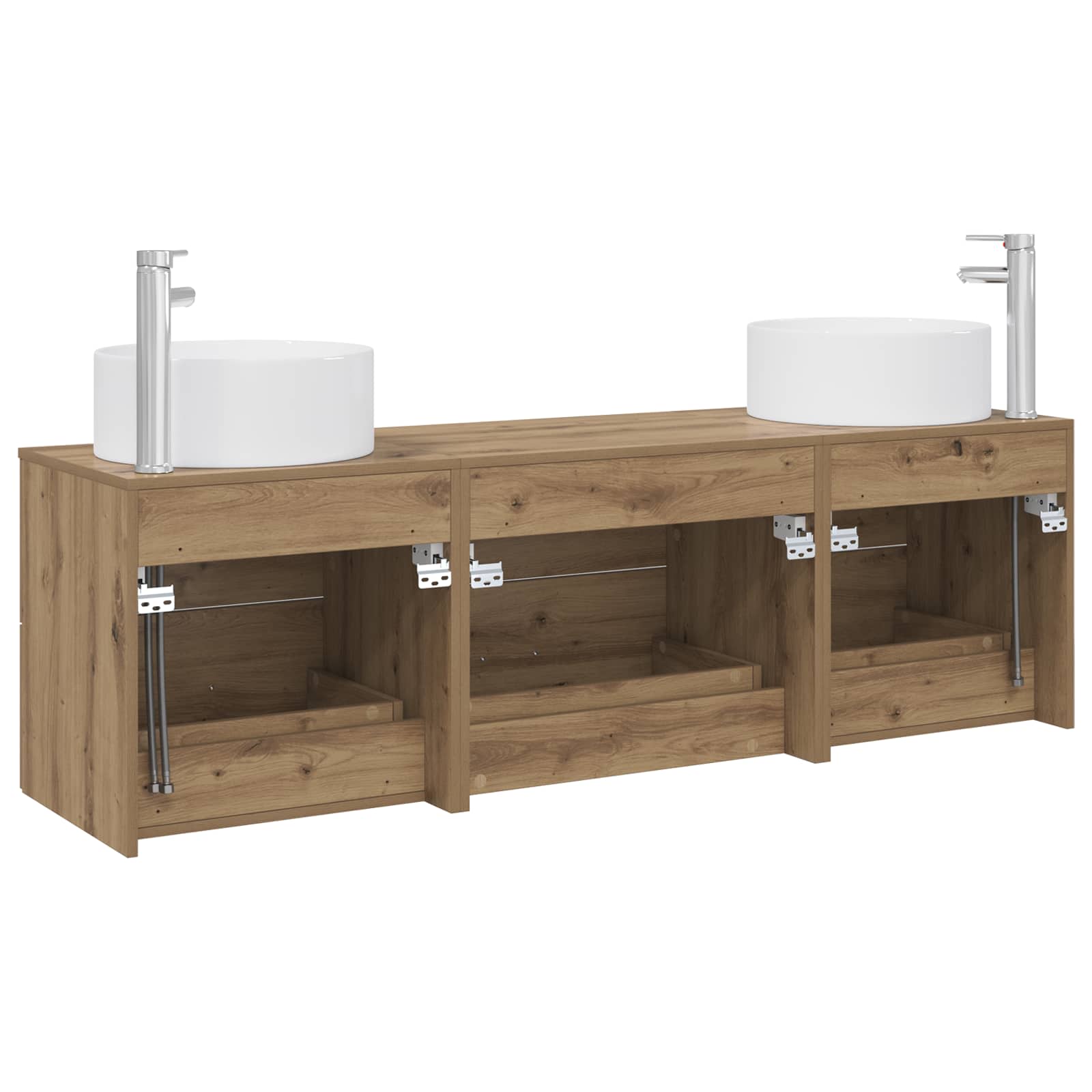 Badezimmermöbel-Set 3 Stk. Artisan-Eiche 49,5 x 44,5 x 65,5 cm