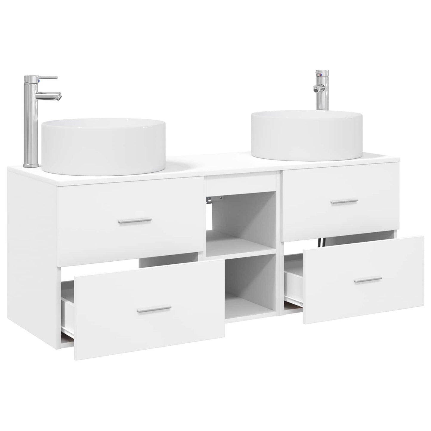 Badezimmermöbel-Set 3 stk. Weiß 49,5 x 44,5 x 65,5 cm