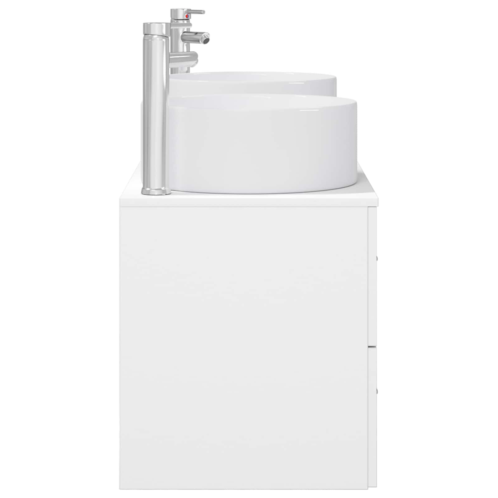 Badezimmermöbel-Set 3 stk. Weiß 49,5 x 44,5 x 65,5 cm