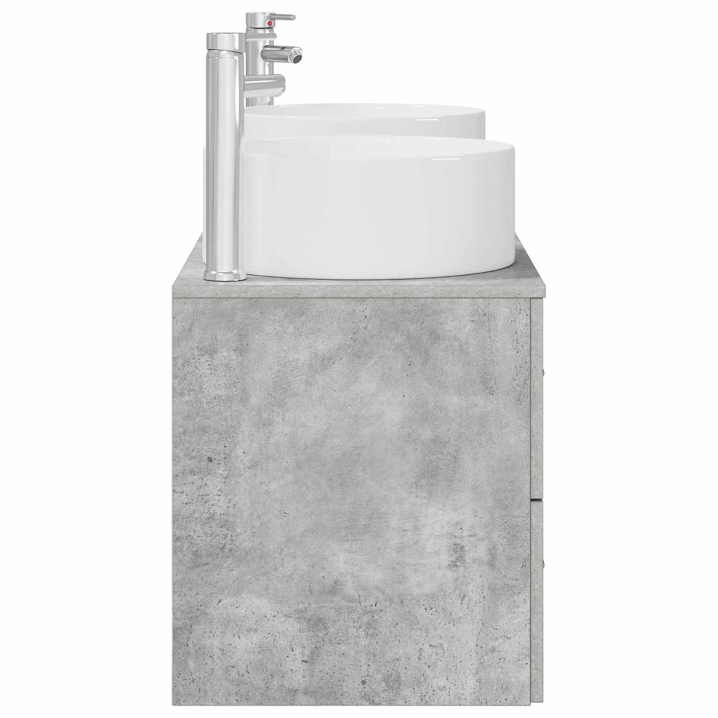 Badezimmermöbel-Set 3 stk. Betongrau 49,5 x 44,5 x 65,5 cm