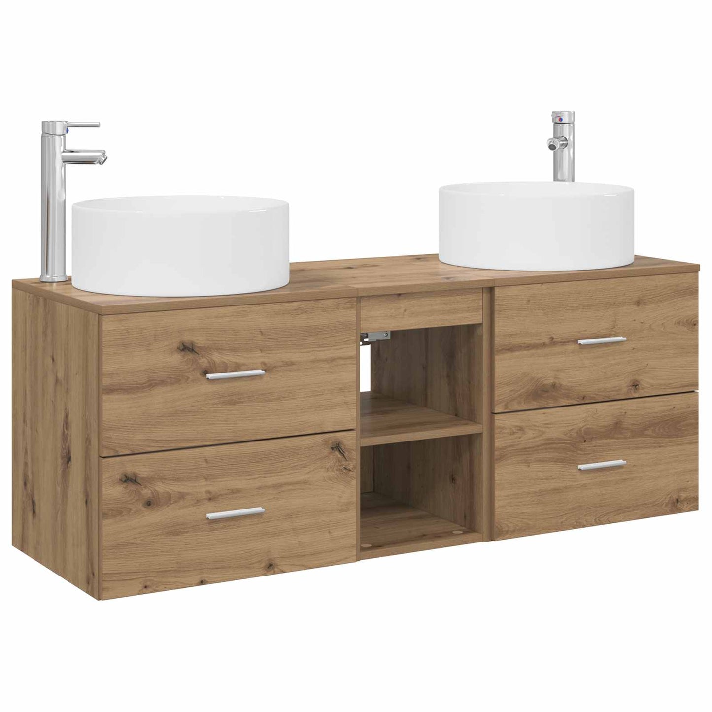 Badezimmermöbel-Set 3 Stk. Artisan-Eiche 49,5 x 44,5 x 65,5 cm