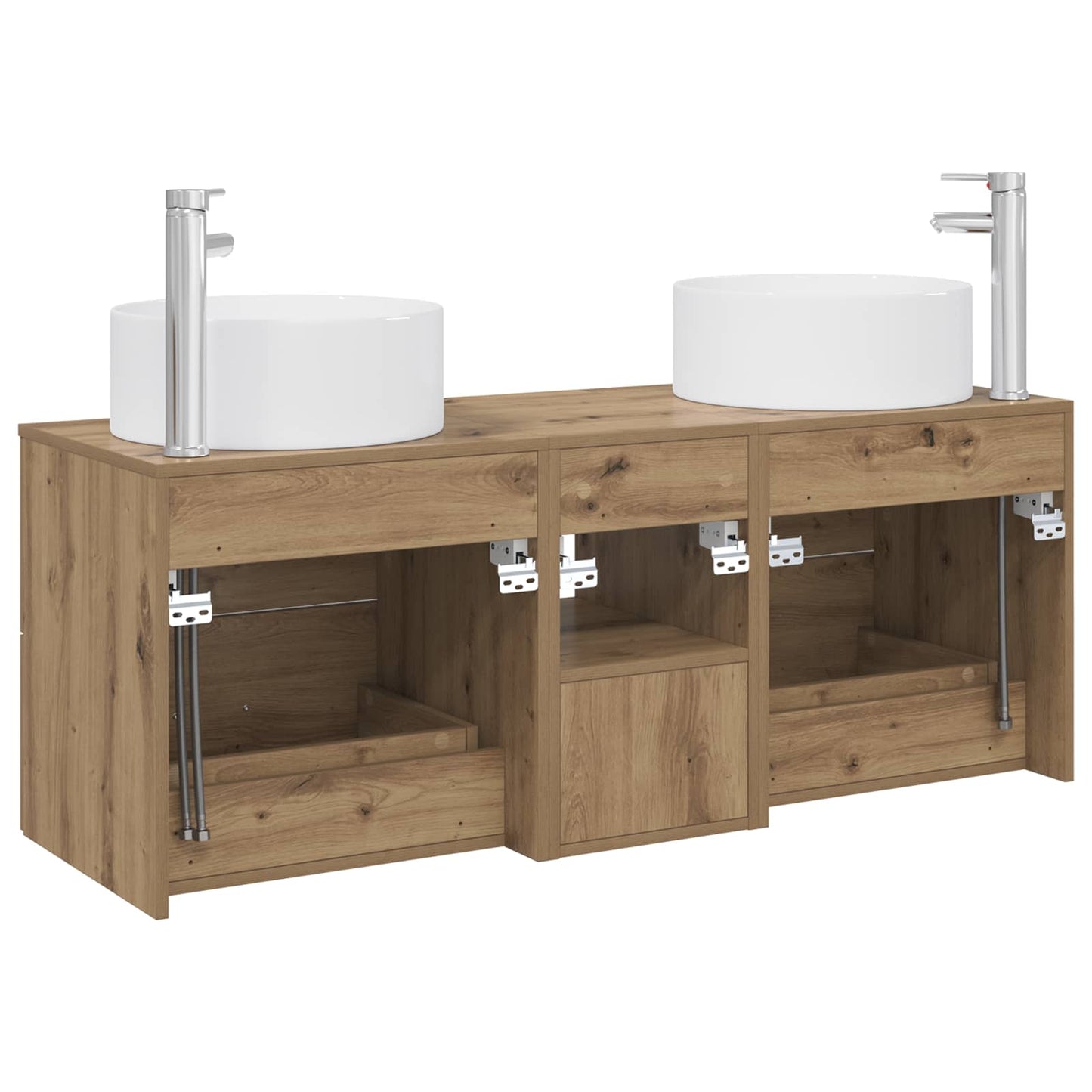 Badezimmermöbel-Set 3 Stk. Artisan-Eiche 49,5 x 44,5 x 65,5 cm