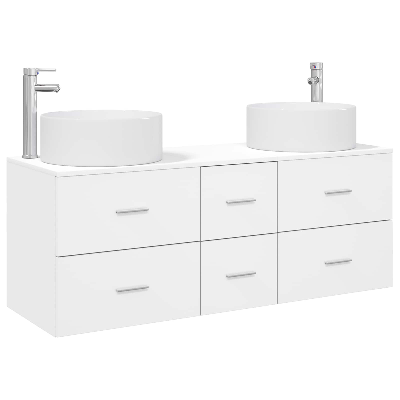 Badezimmermöbel-Set 3 stk. Weiß 49,5 x 44,5 x 65,5 cm