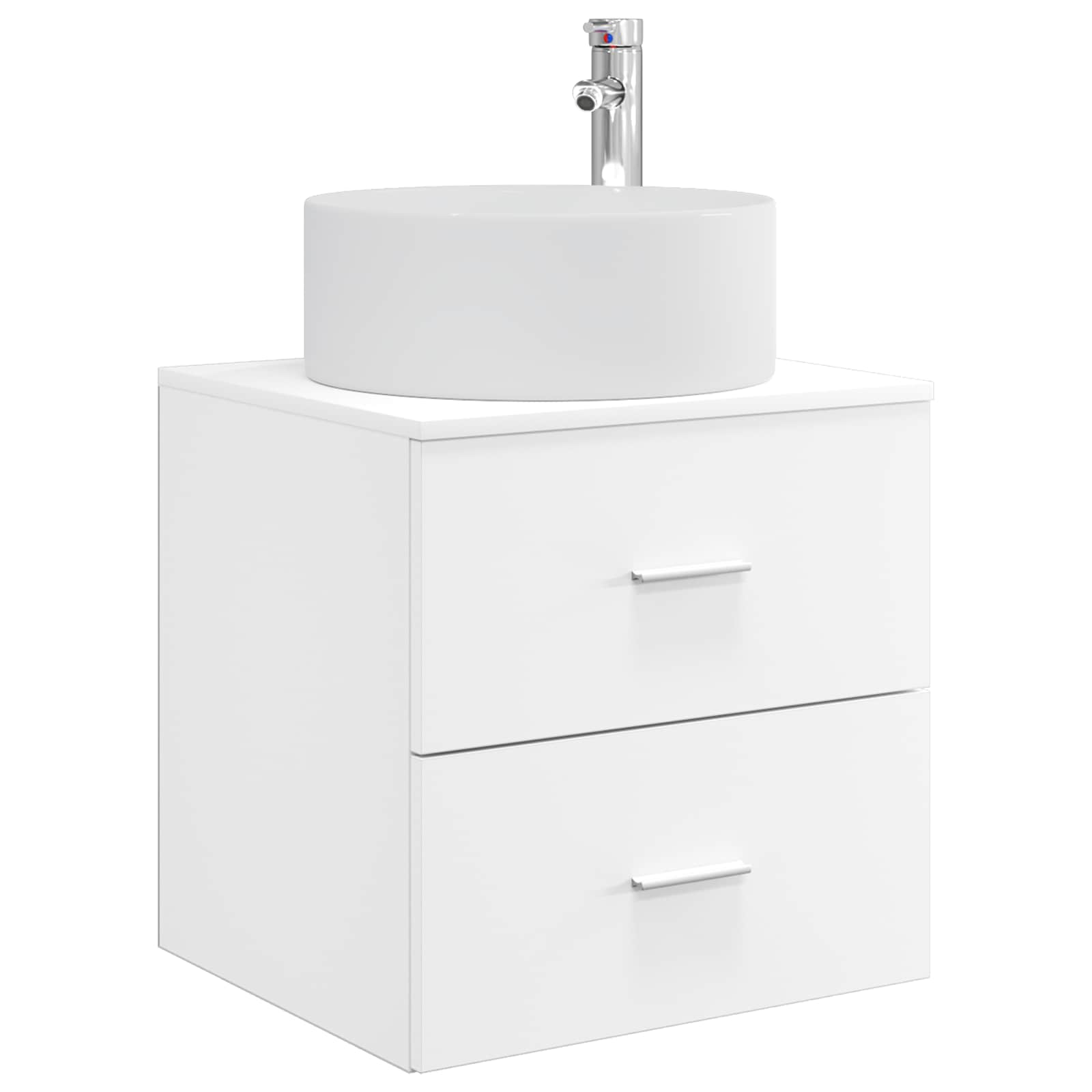 Badezimmermöbel-Set 3 stk. Weiß 49,5 x 44,5 x 65,5 cm