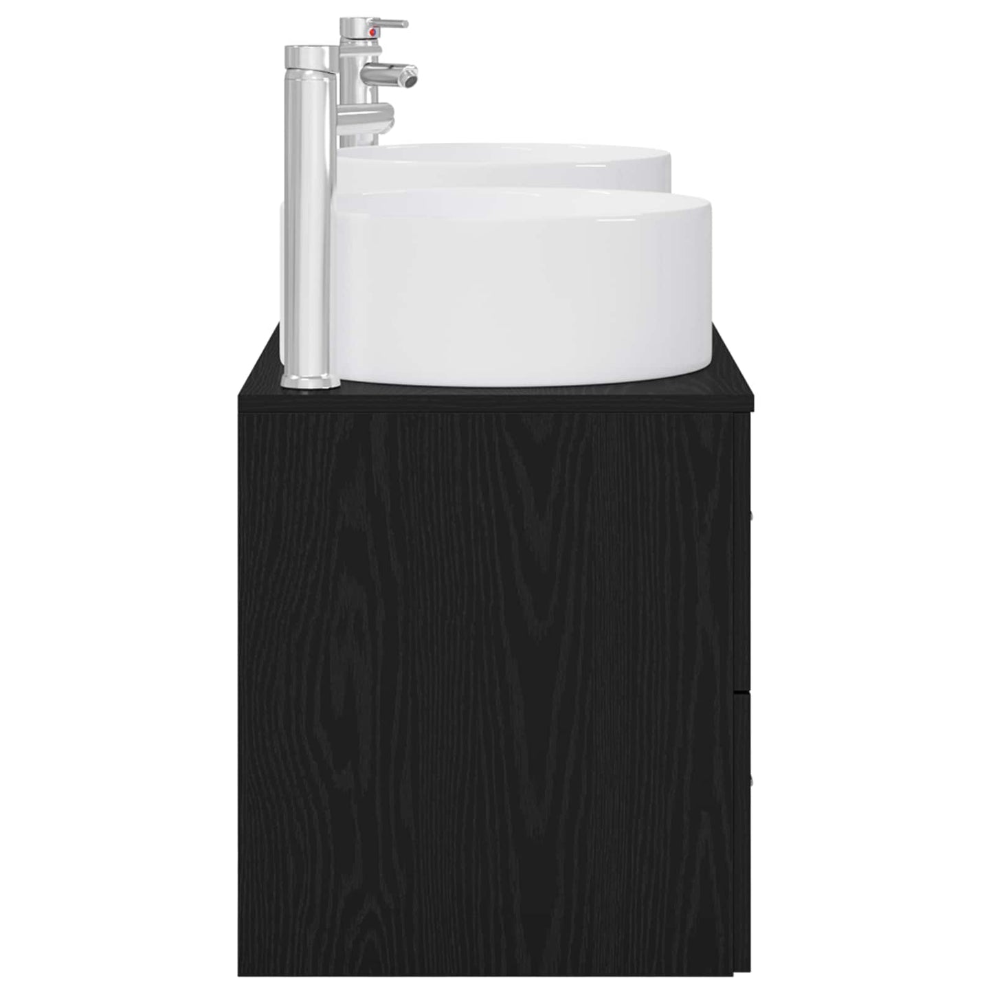 Badezimmermöbel-Set 3 stk. Schwarz 49,5 x 44,5 x 65,5 cm