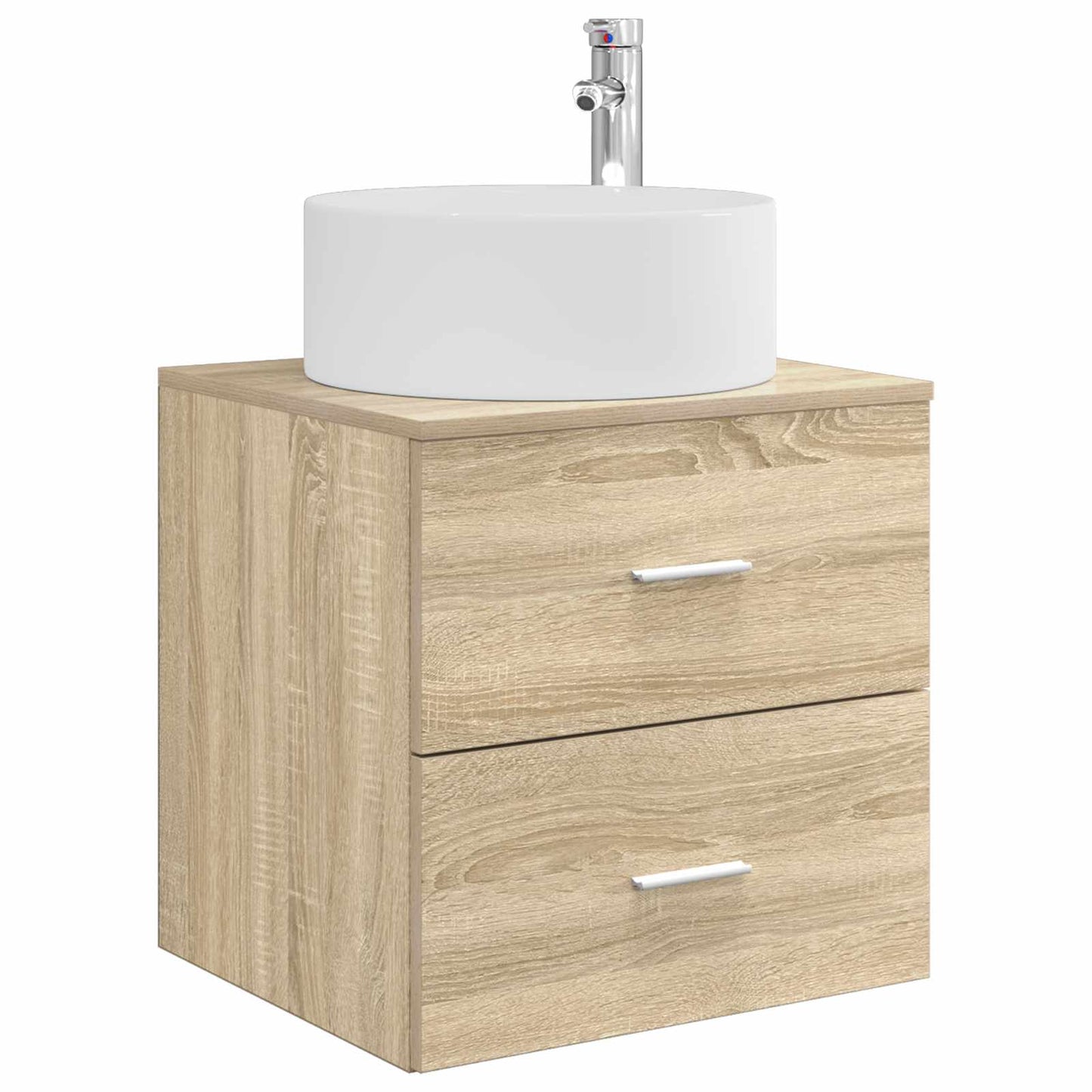 Badezimmermöbel-Set 3 stk. Sonoma-Eiche 49,5 x 44,5 x 65,5 cm
