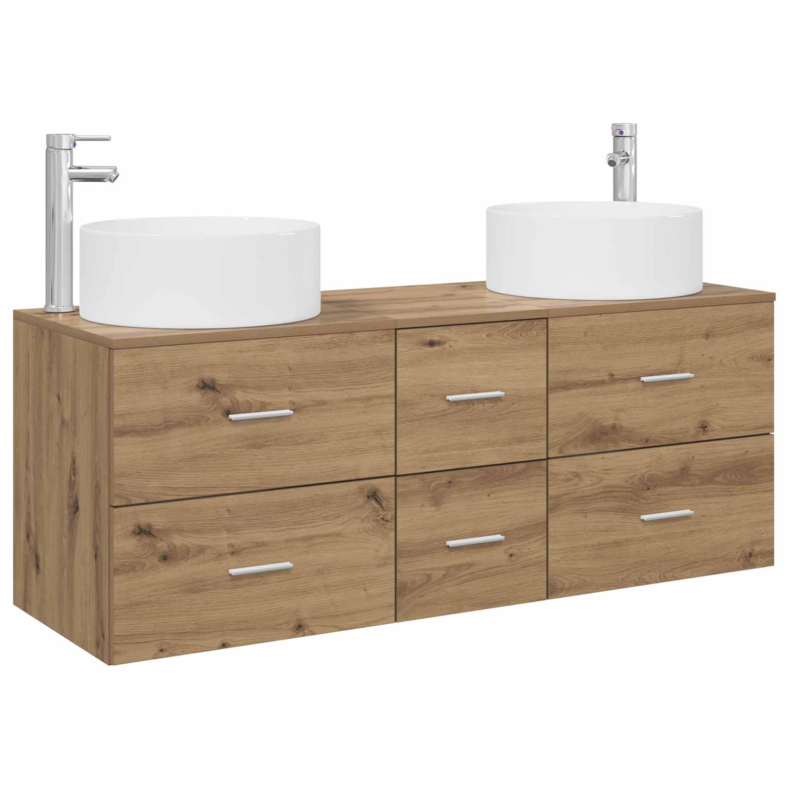 Badezimmermöbel-Set 3 Stk. Artisan-Eiche 49,5 x 44,5 x 65,5 cm
