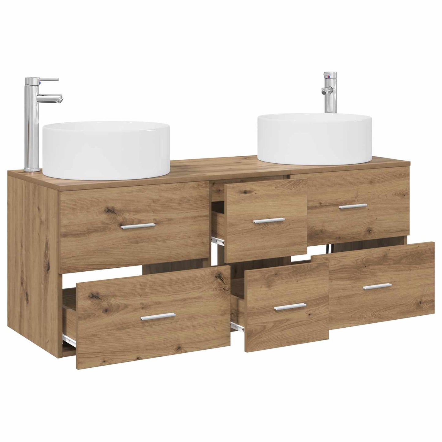 Badezimmermöbel-Set 3 Stk. Artisan-Eiche 49,5 x 44,5 x 65,5 cm