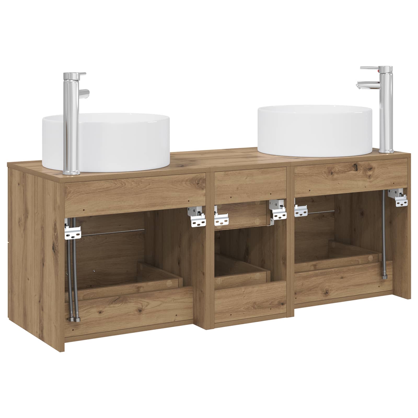 Badezimmermöbel-Set 3 Stk. Artisan-Eiche 49,5 x 44,5 x 65,5 cm