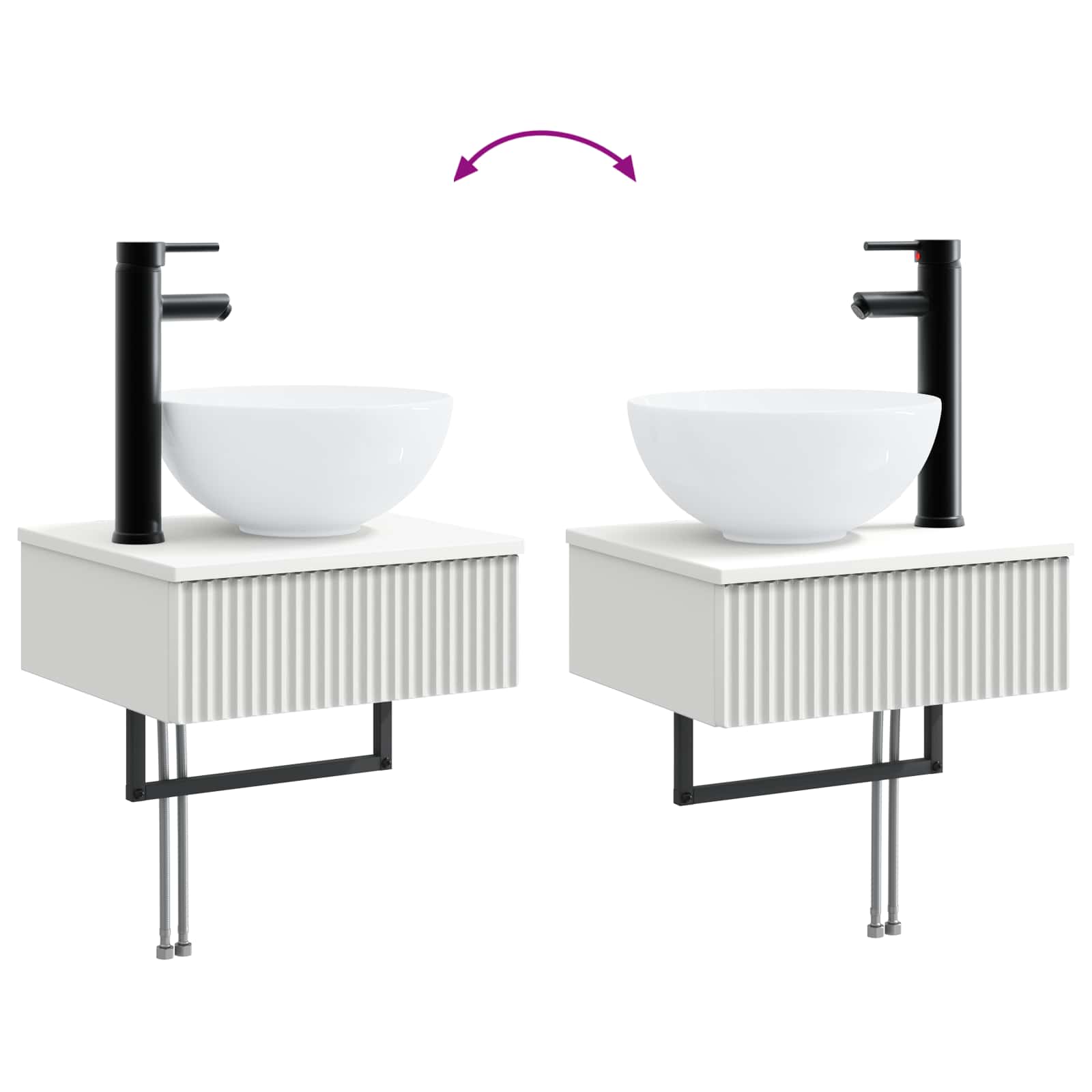 Badezimmermöbel-Set 5 stk. Weiß 33 x 34,5 x 100 cm