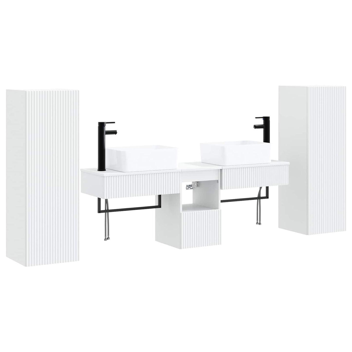 Badezimmermöbel-Set 5 stk. Weiß 33 x 34,5 x 100 cm