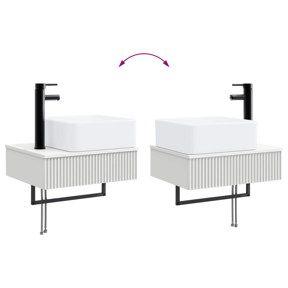 Badezimmermöbel-Set 5 stk. Weiß 202 x 35 x 100 cm Holzwerkstoff