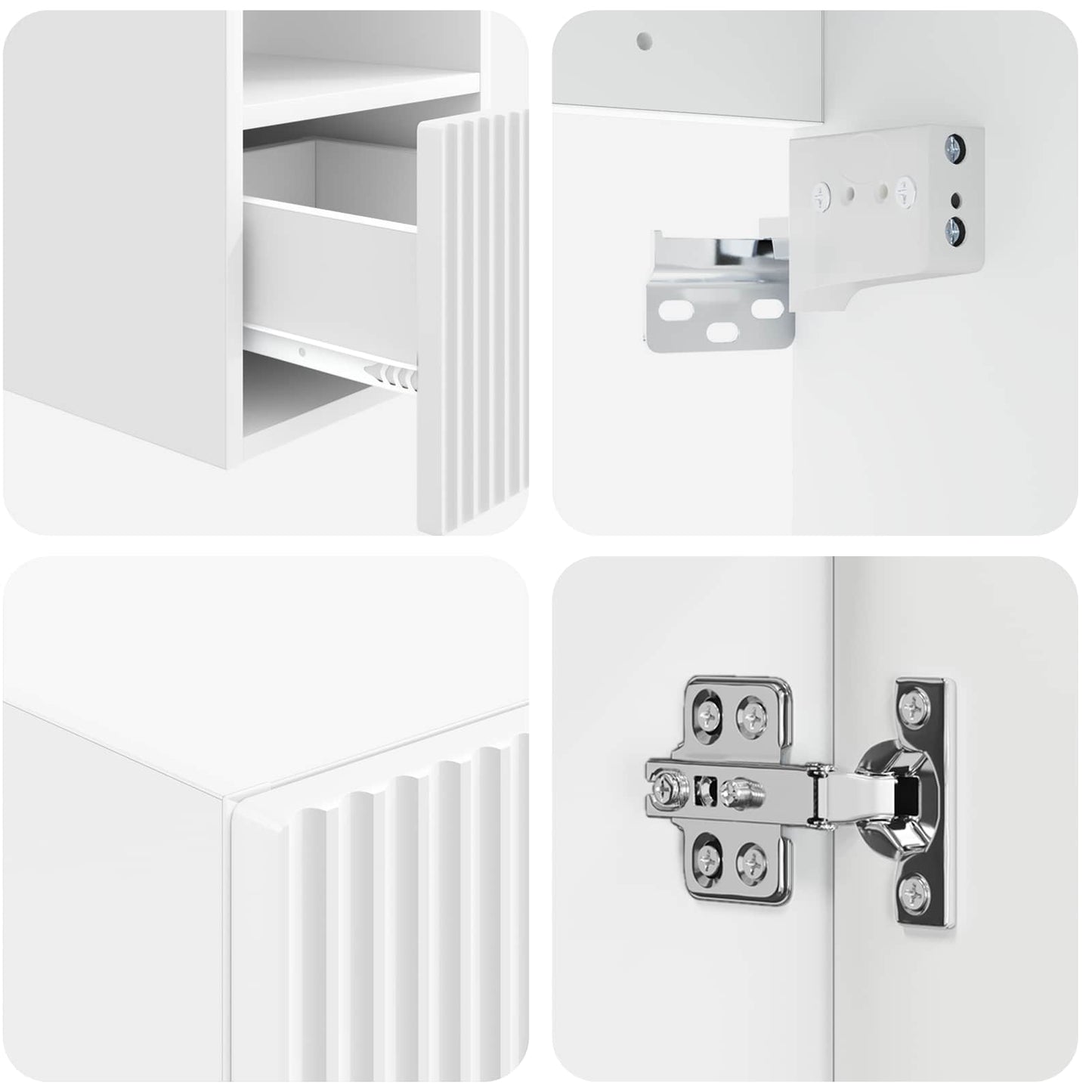 Badezimmermöbel-Set 5 stk. Weiß 33 x 34,5 x 160 cm