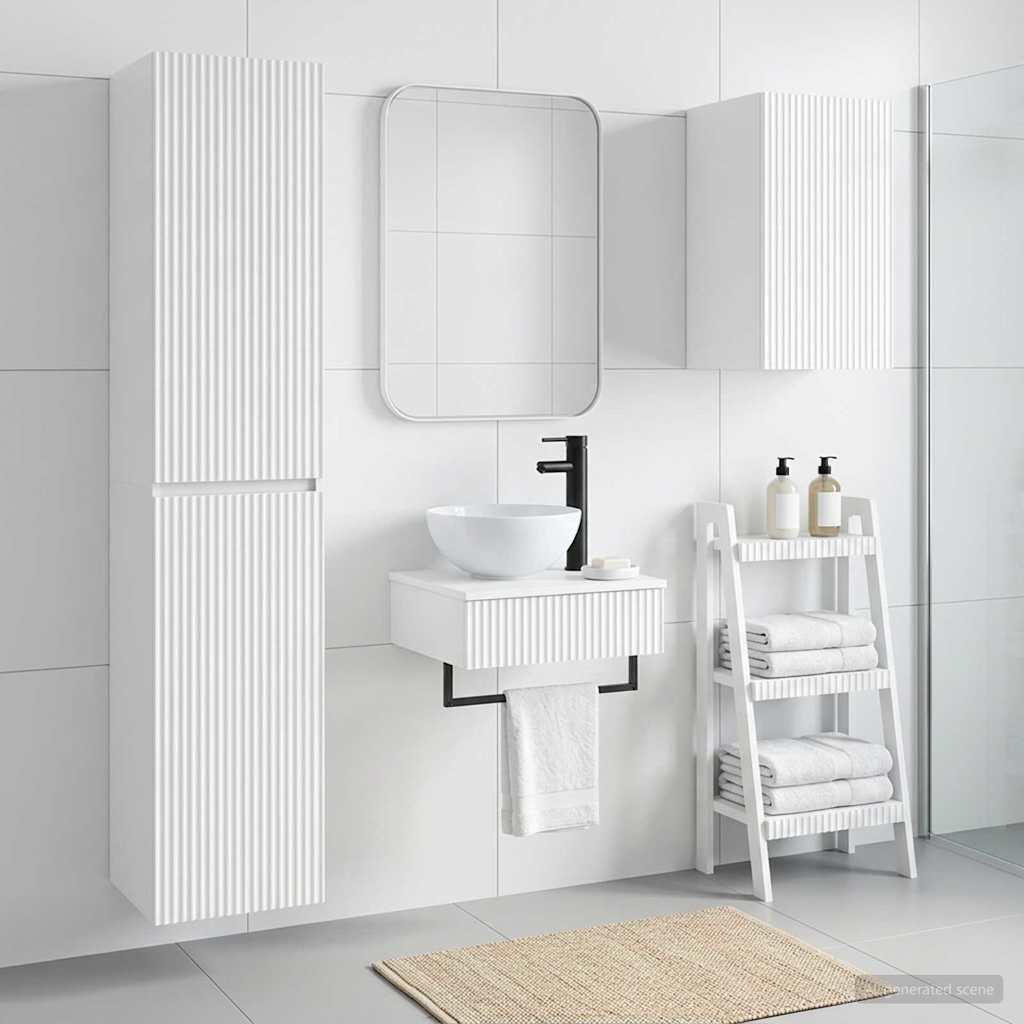 Badezimmermöbel-Set 3 stk. Hochglanz Weiß 33 x 34,5 x 160 cm