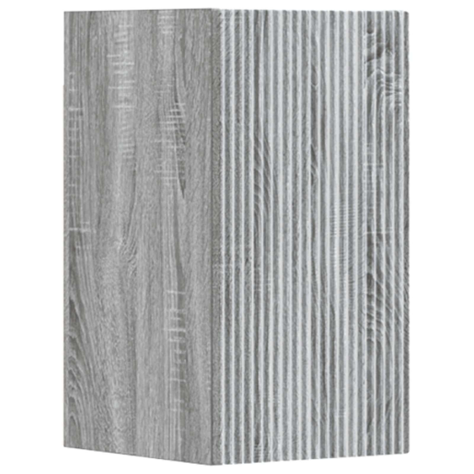 Badezimmermöbel-Set 3 stk. Grau Sonoma 33 x 34,5 x 160 cm