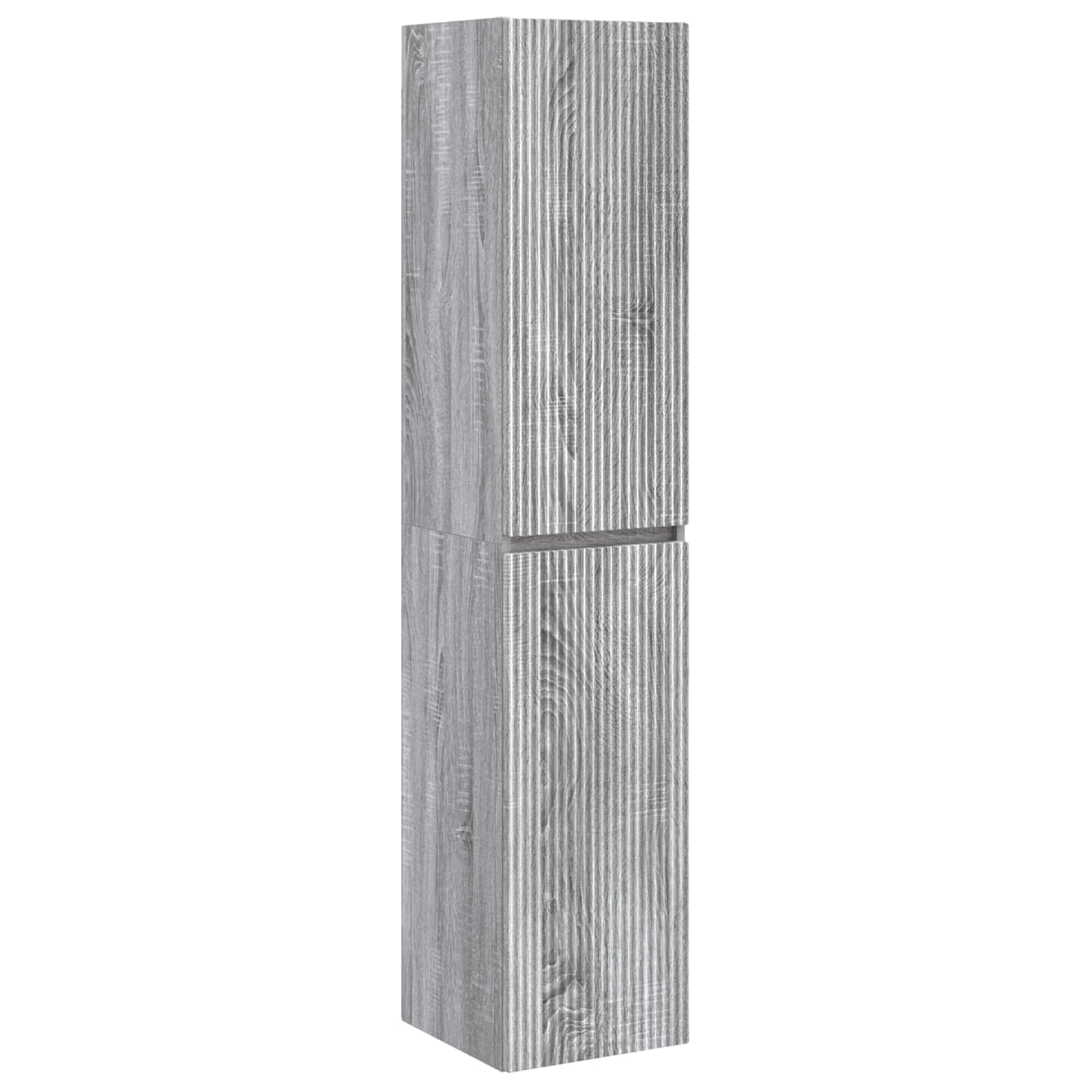 Badezimmermöbel-Set 3 stk. Grau Sonoma 33 x 34,5 x 160 cm