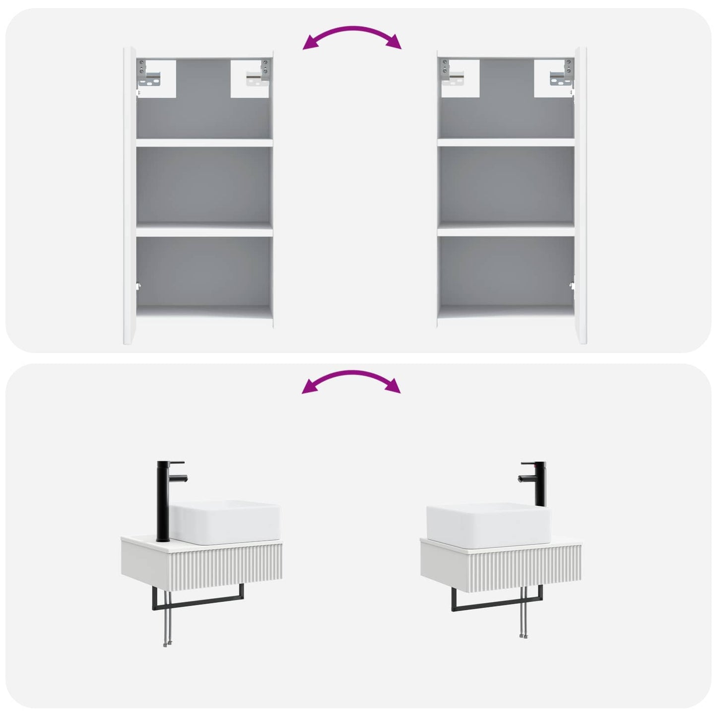 Badezimmermöbel-Set 3 stk. Weiß 33 x 34,5 x 160 cm