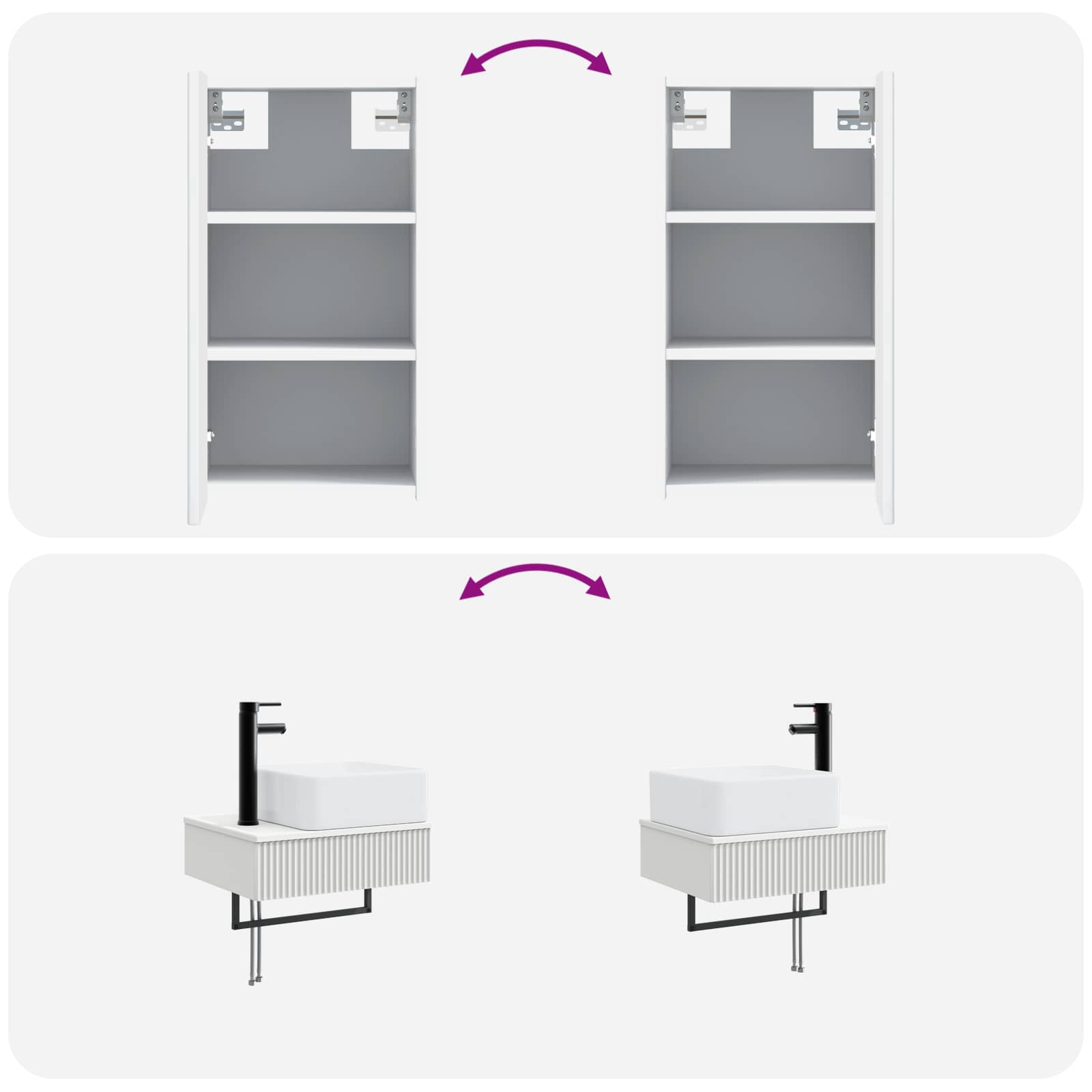 Badezimmermöbel-Set 3 stk. Weiß 33 x 34,5 x 160 cm