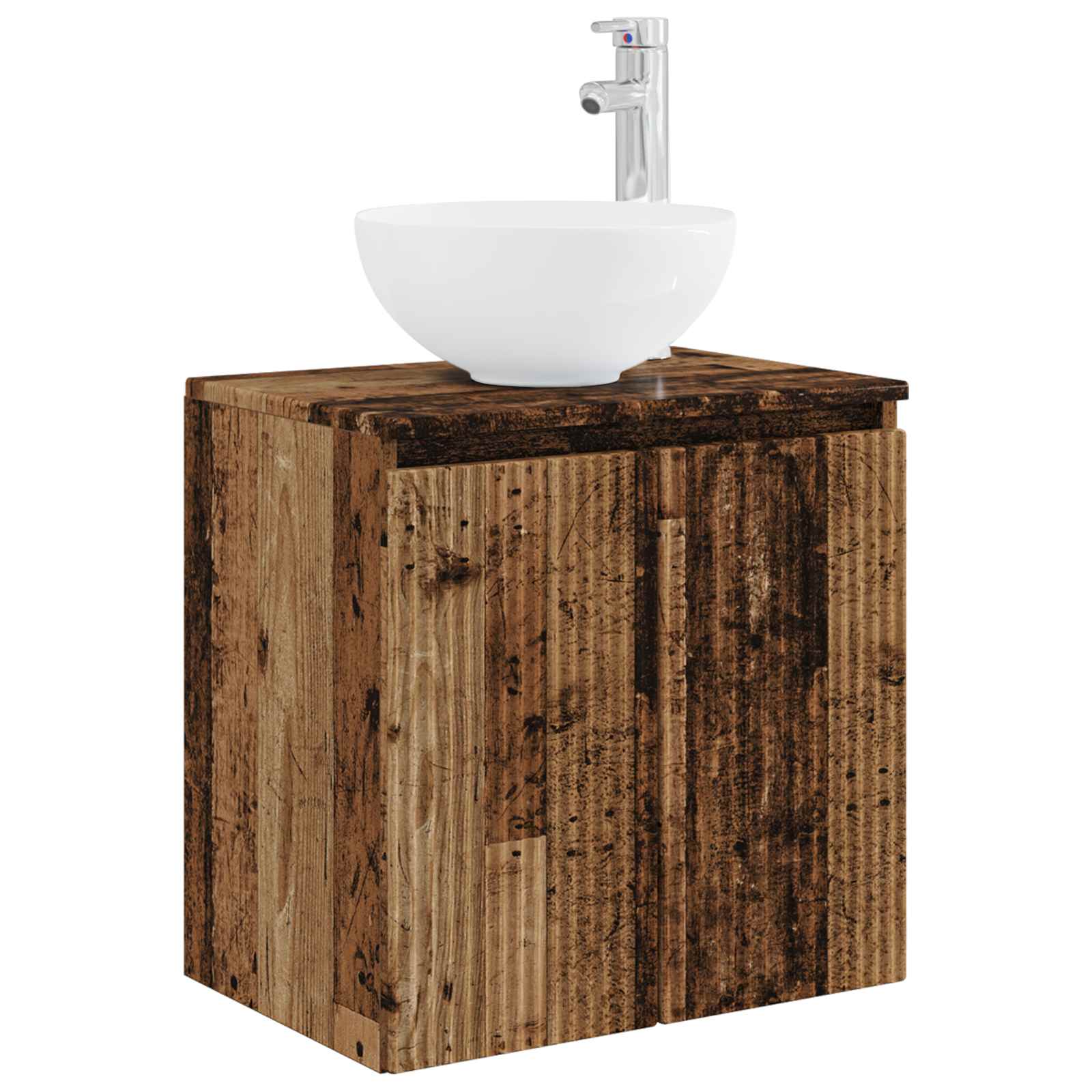 Badezimmermöbel-Set 3 stk. Altholz 33 x 34,5 x 160 cm