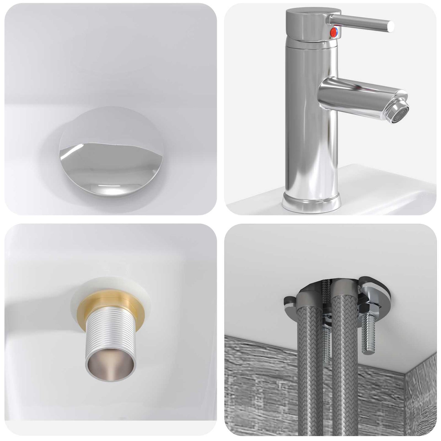 Badezimmermöbel-Set 3 stk. Grau Sonoma 33 x 34,5 x 160 cm