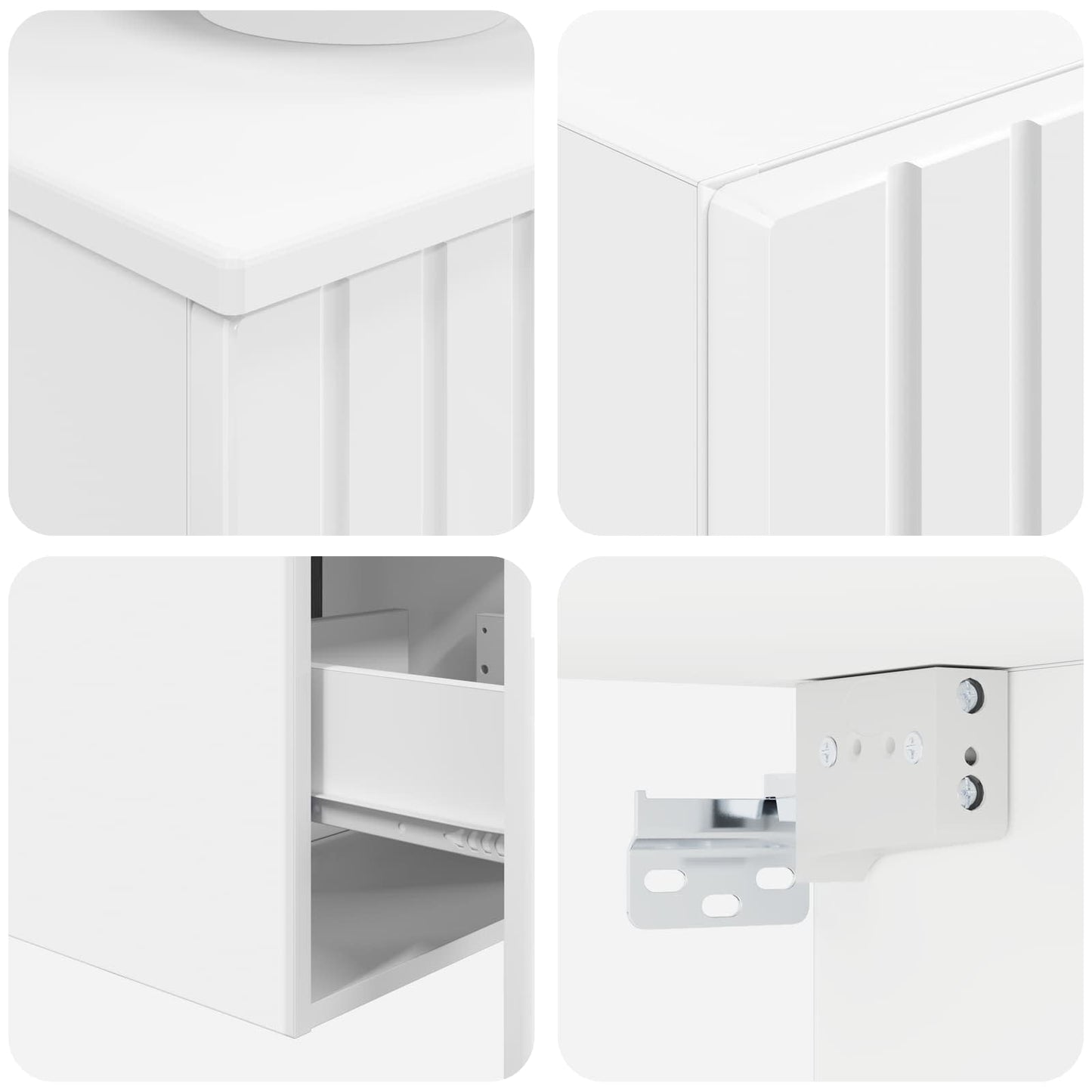Badezimmermöbel-Set 3 stk. Weiß 33 x 34,5 x 160 cm