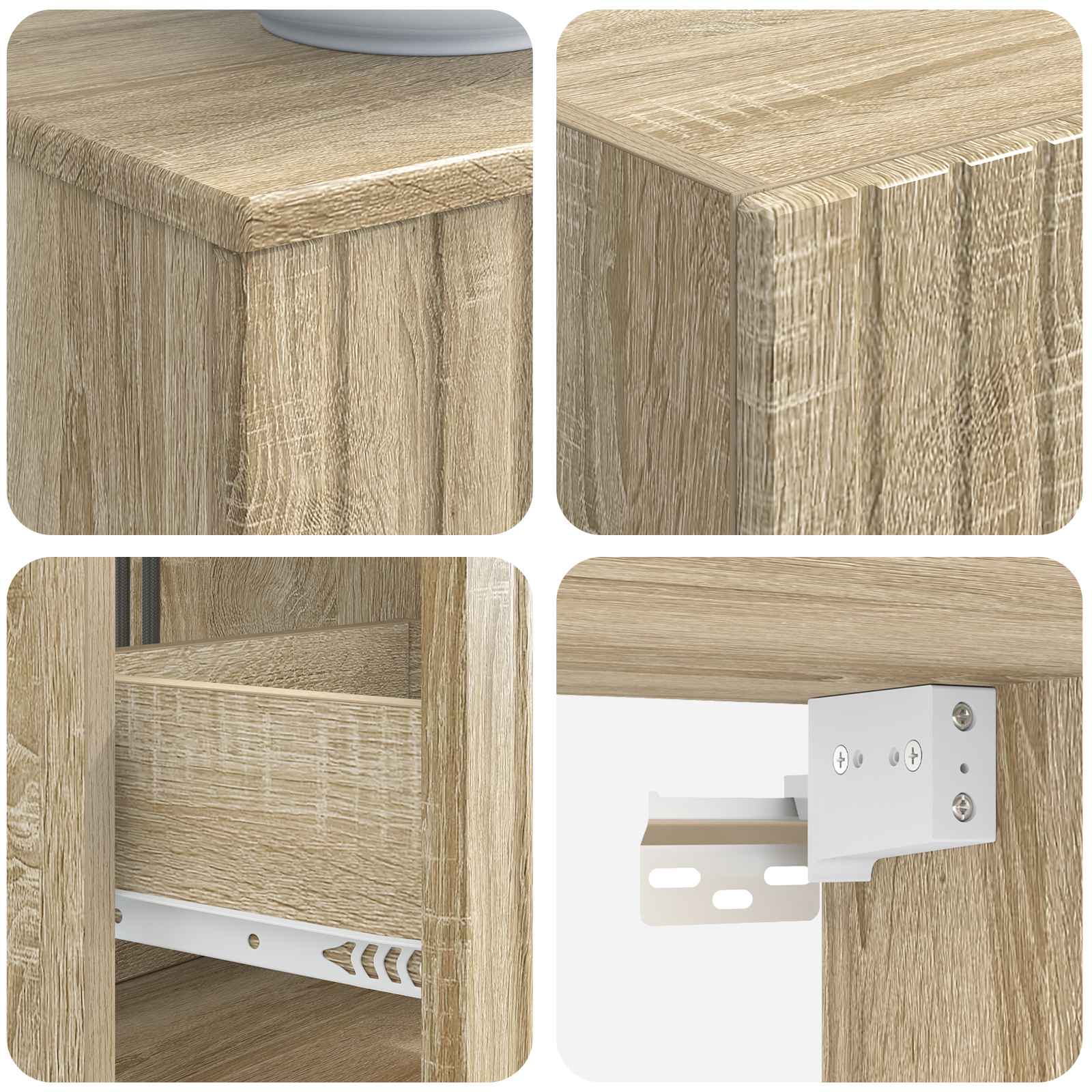 Badezimmermöbel-Set 3 stk. Sonoma-Eiche 33 x 34,5 x 160 cm