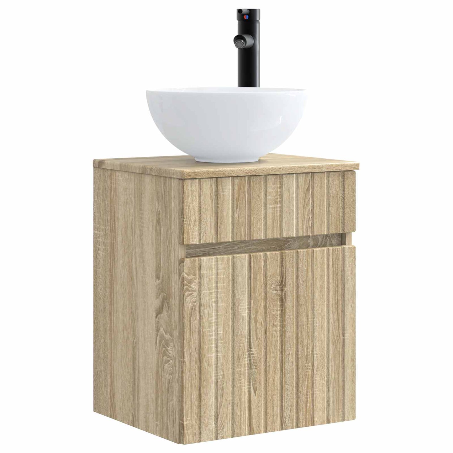 Badezimmermöbel-Set 3 stk. Sonoma-Eiche 33 x 34,5 x 160 cm