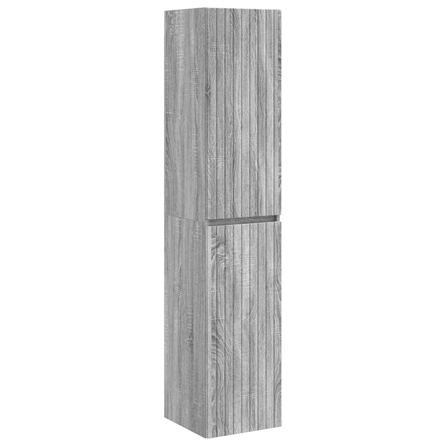 Badezimmermöbel-Set 3 stk. Grau Sonoma 33 x 34,5 x 160 cm