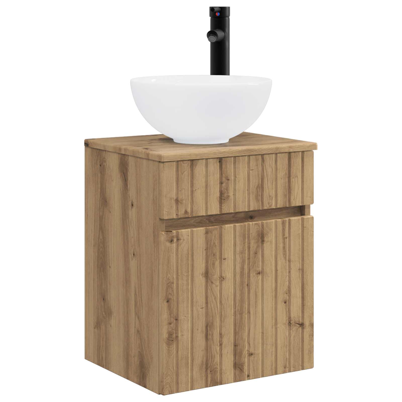 Badezimmermöbel-Set 3 Stk. Artisan-Eiche 33 x 34,5 x 160 cm