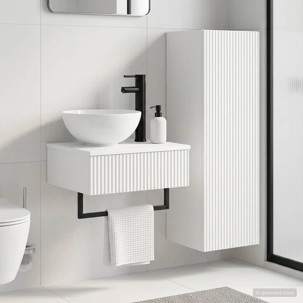 Badezimmermöbel-Set 2 stk. Weiß 33 x 34,5 x 100 cm