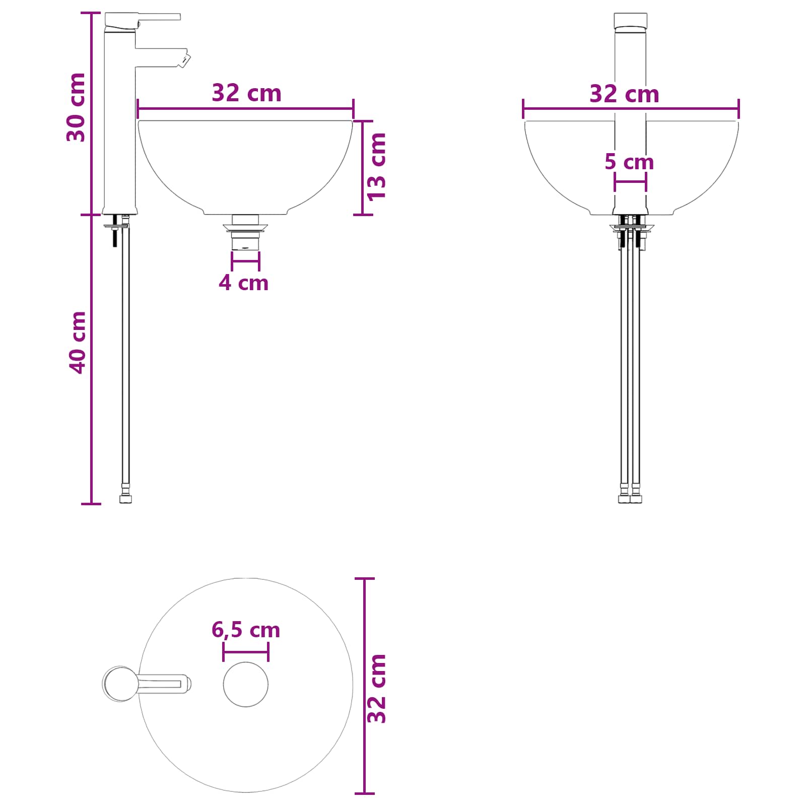 Badezimmermöbel-Set 2 stk. Weiß 33 x 34,5 x 100 cm