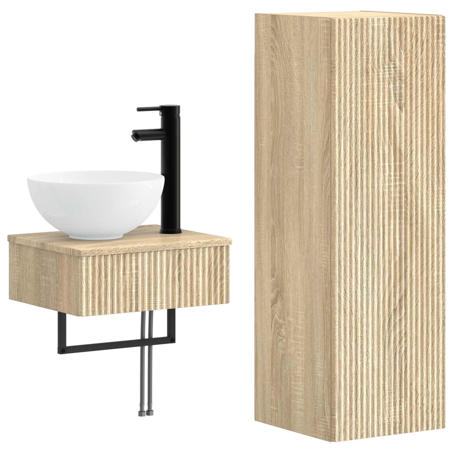 Badezimmermöbel-Set 2 stk. Sonoma-Eiche 33 x 34,5 x 100 cm