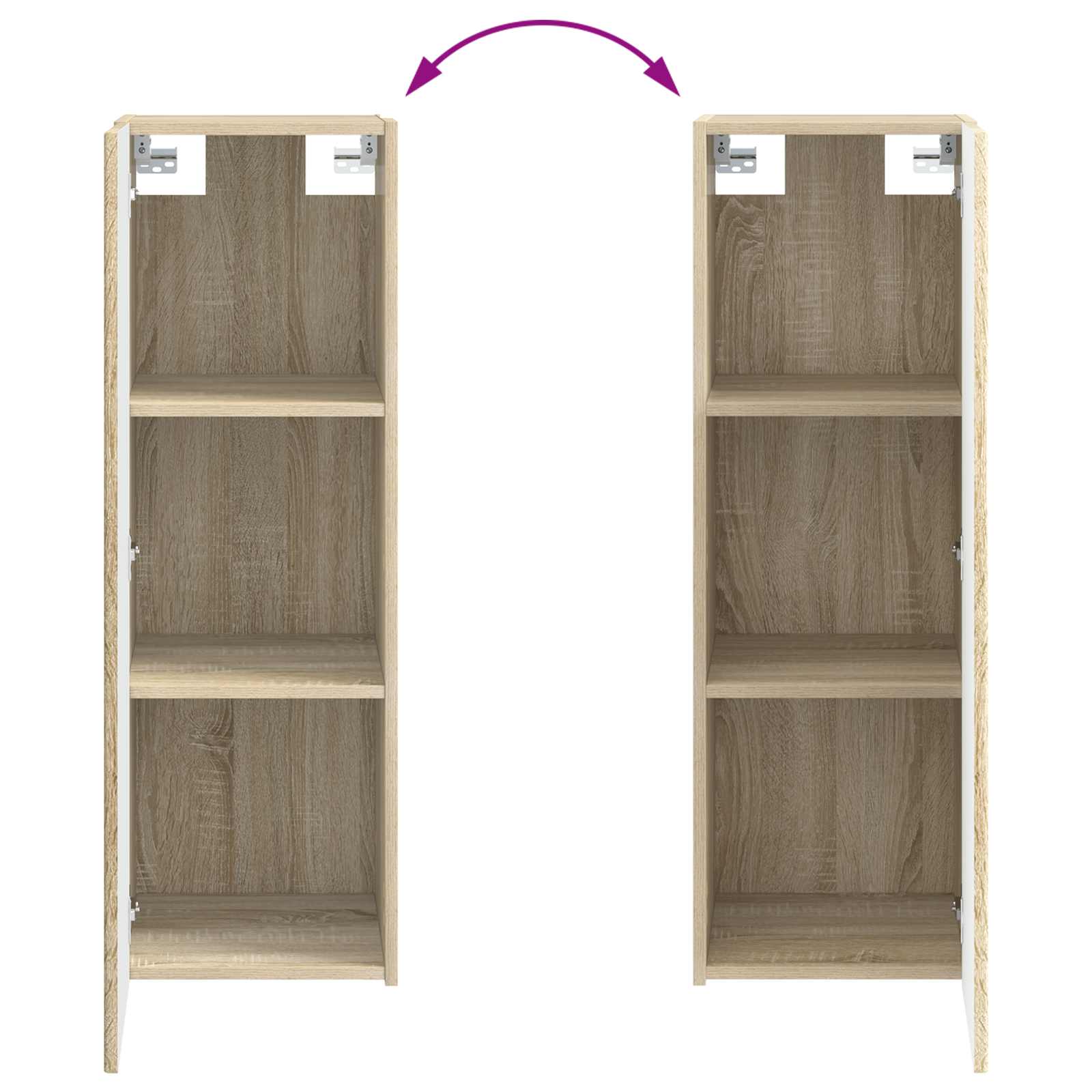 Badezimmermöbel-Set 2 stk. Sonoma-Eiche 33 x 34,5 x 100 cm