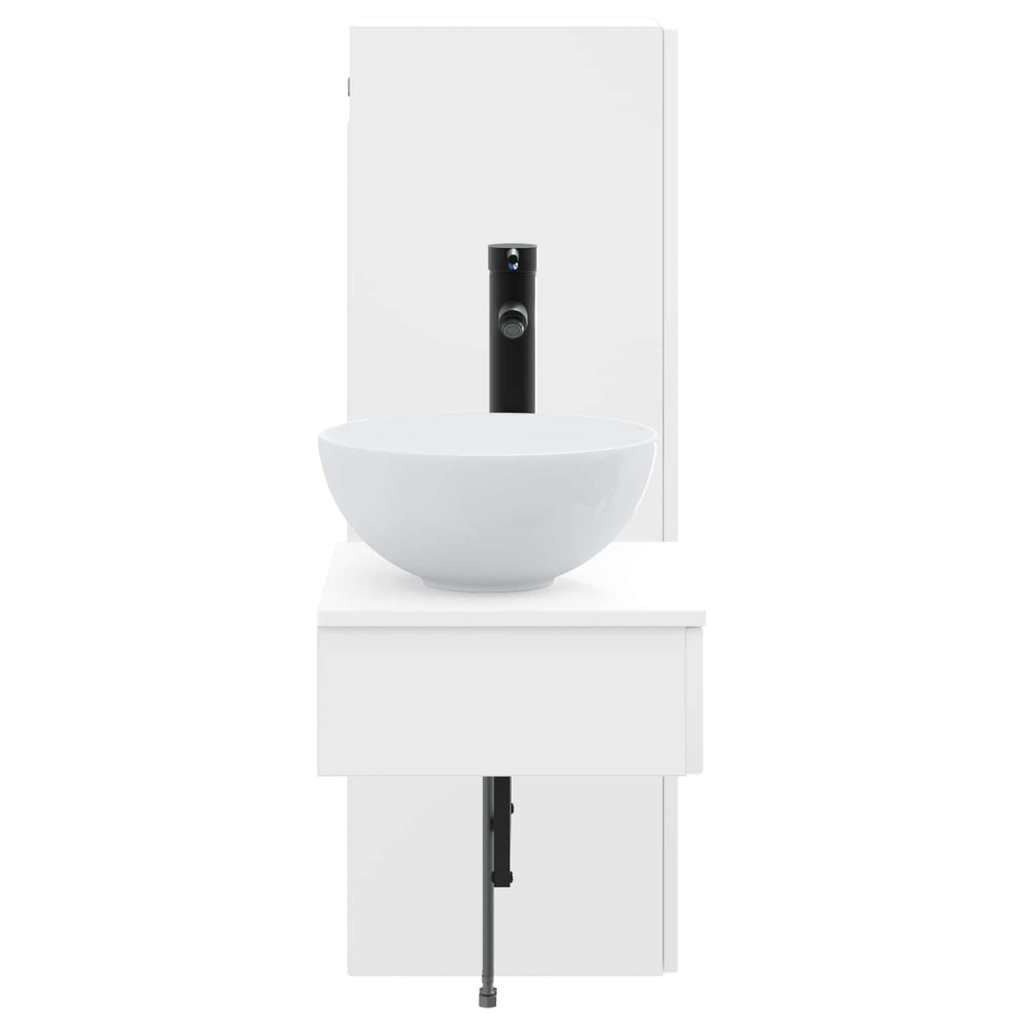 Badezimmermöbel-Set 2 stk. Hochglanz Weiß 33 x 34,5 x 100 cm