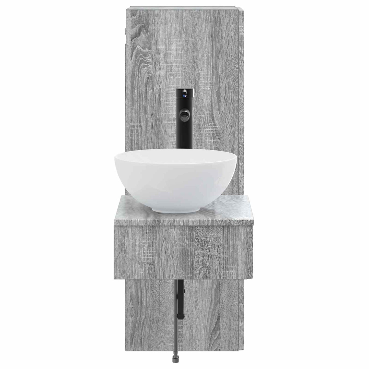 Badezimmermöbel-Set 2 stk. Grau Sonoma 33 x 34,5 x 100 cm