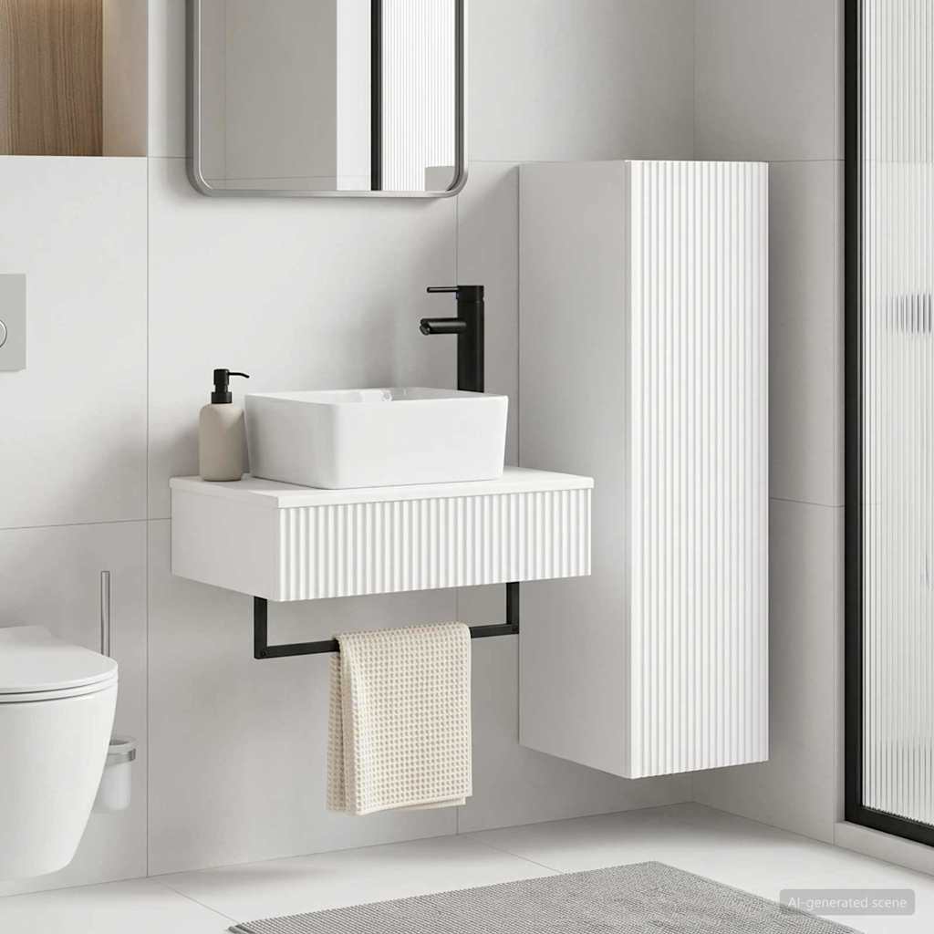 Badezimmermöbel-Set 2 stk. Weiß 33 x 34,5 x 100 cm