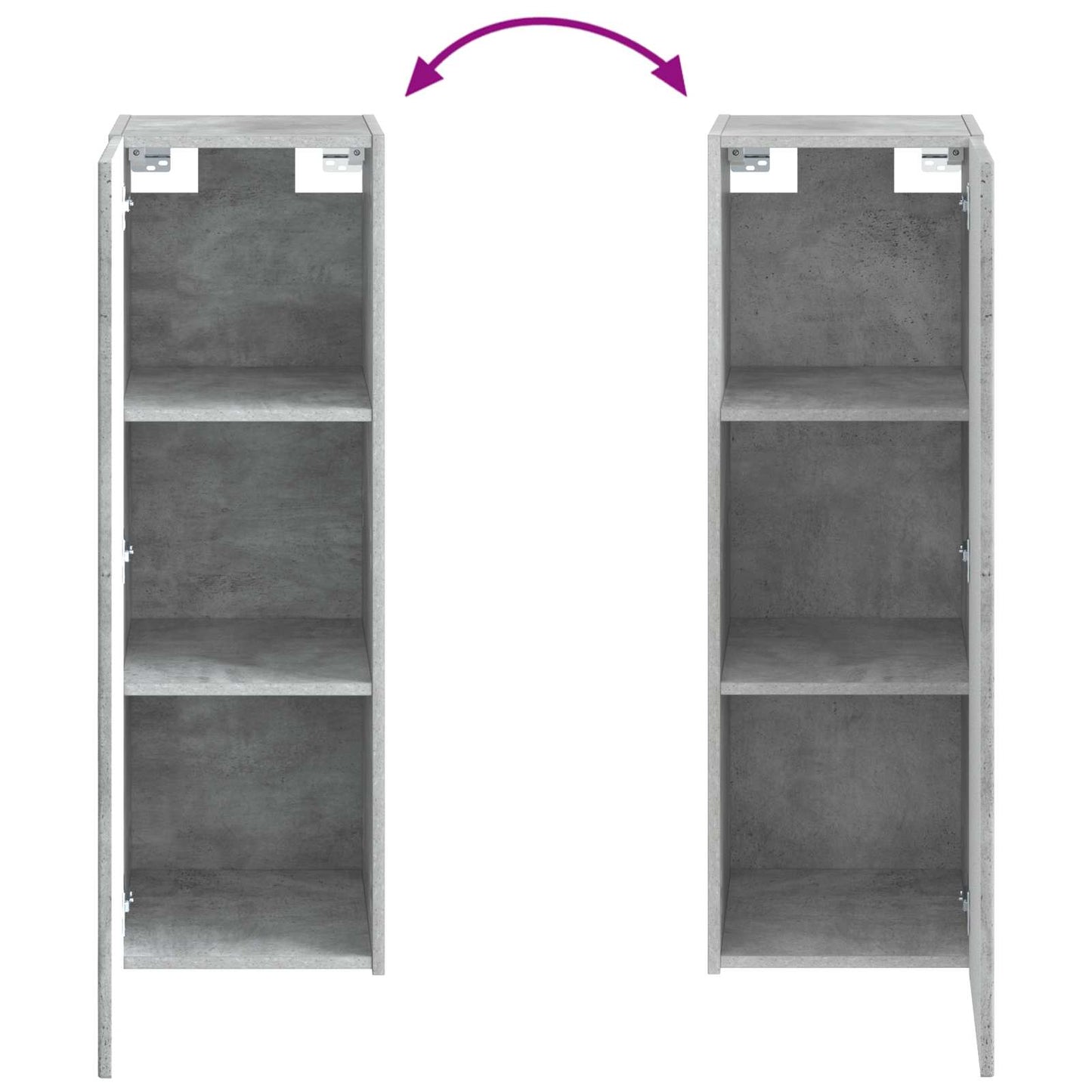 Badezimmermöbel-Set 2 stk. Betongrau 33 x 34,5 x 100 cm