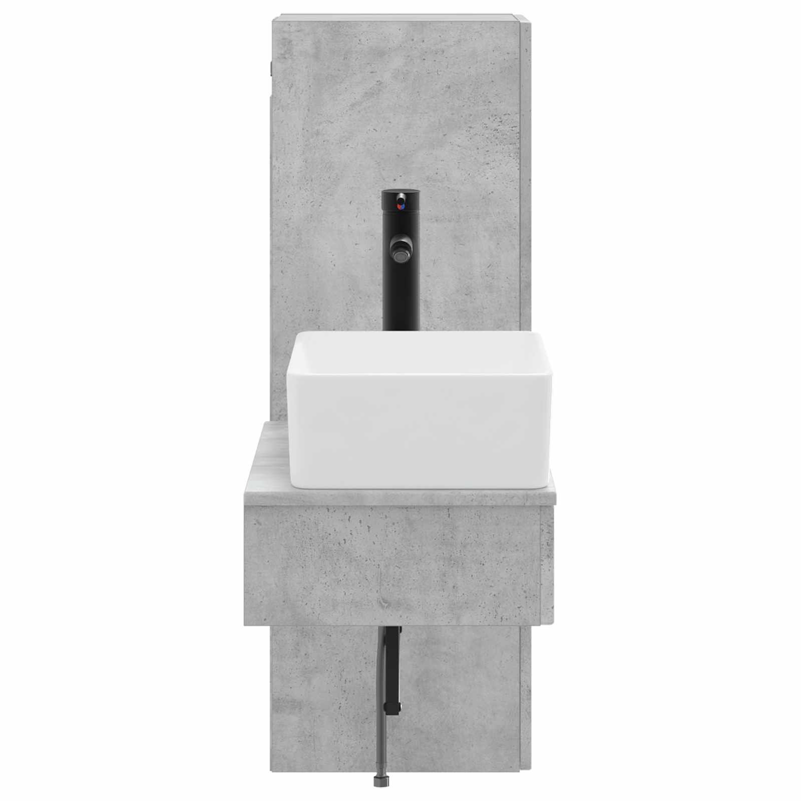 Badezimmermöbel-Set 2 stk. Betongrau 33 x 34,5 x 100 cm