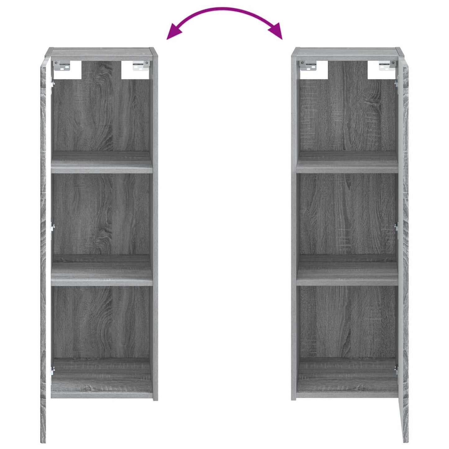 Badezimmermöbel-Set 2 stk. Grau Sonoma 33 x 34,5 x 100 cm