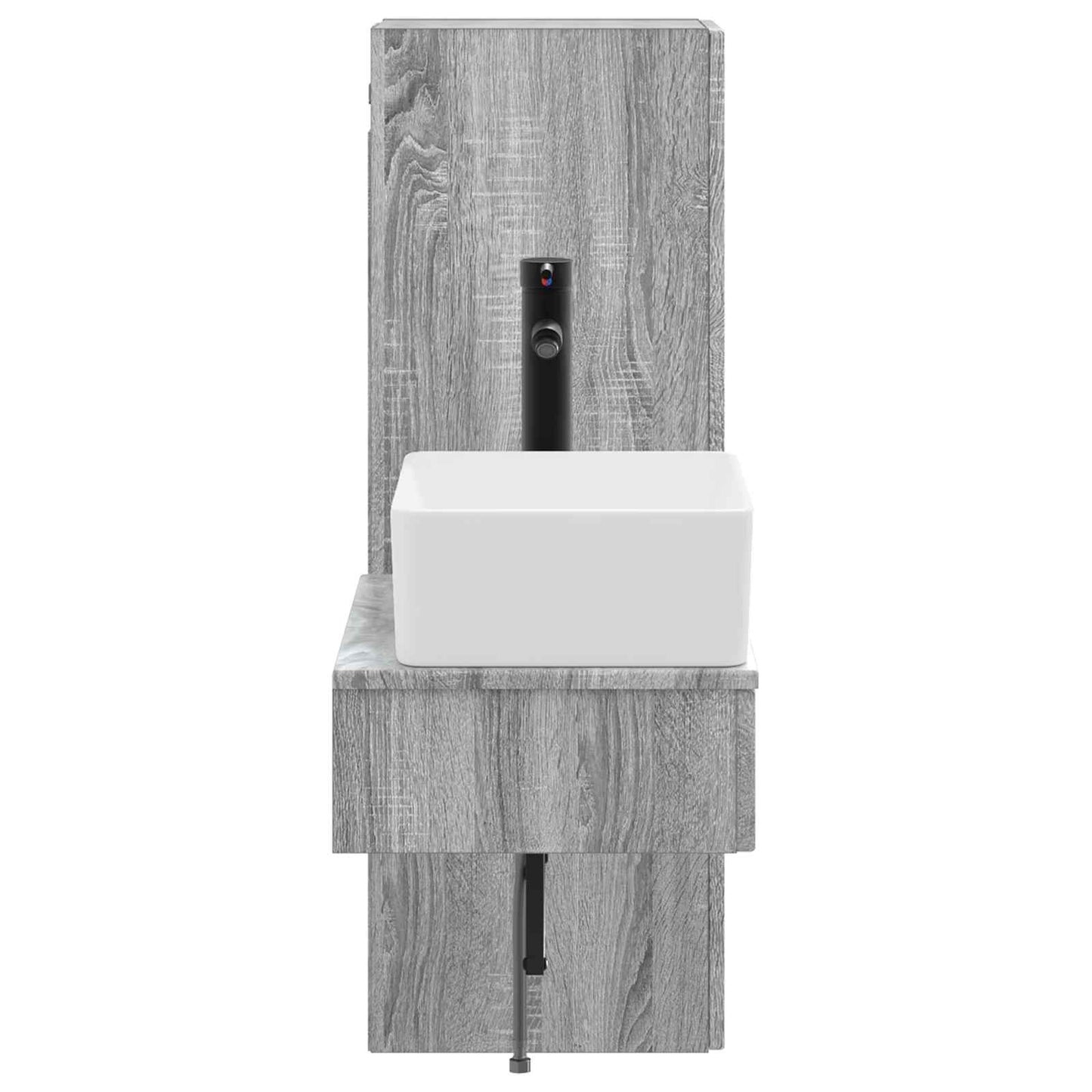 Badezimmermöbel-Set 2 stk. Grau Sonoma 33 x 34,5 x 100 cm