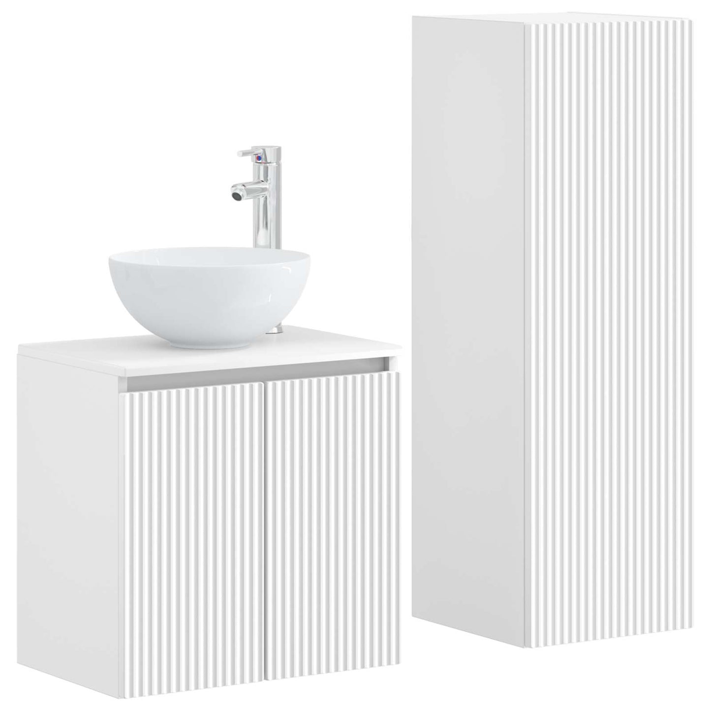 Badezimmermöbel-Set 2 stk. Weiß 33 x 34,5 x 100 cm