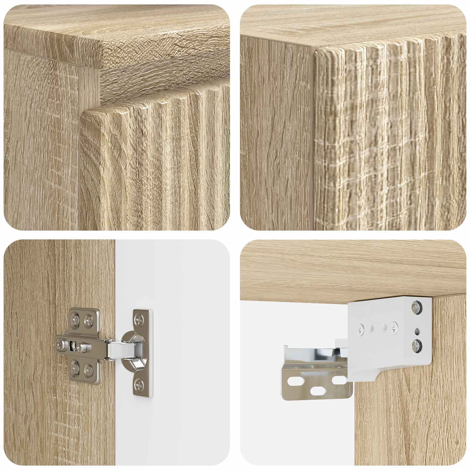 Badezimmermöbel-Set 2 stk. Sonoma-Eiche 33 x 34,5 x 100 cm
