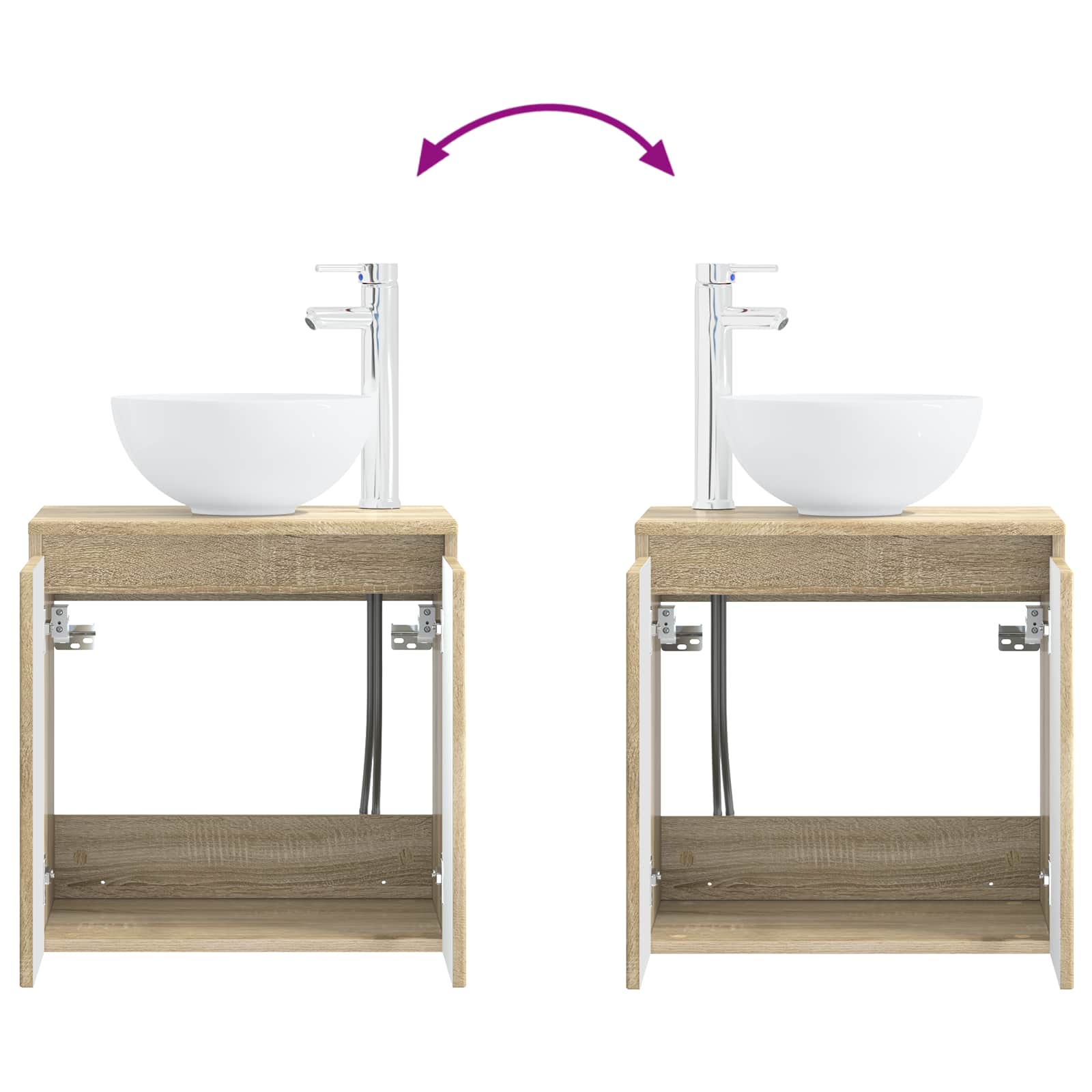 Badezimmermöbel-Set 2 stk. Sonoma-Eiche 33 x 34,5 x 100 cm