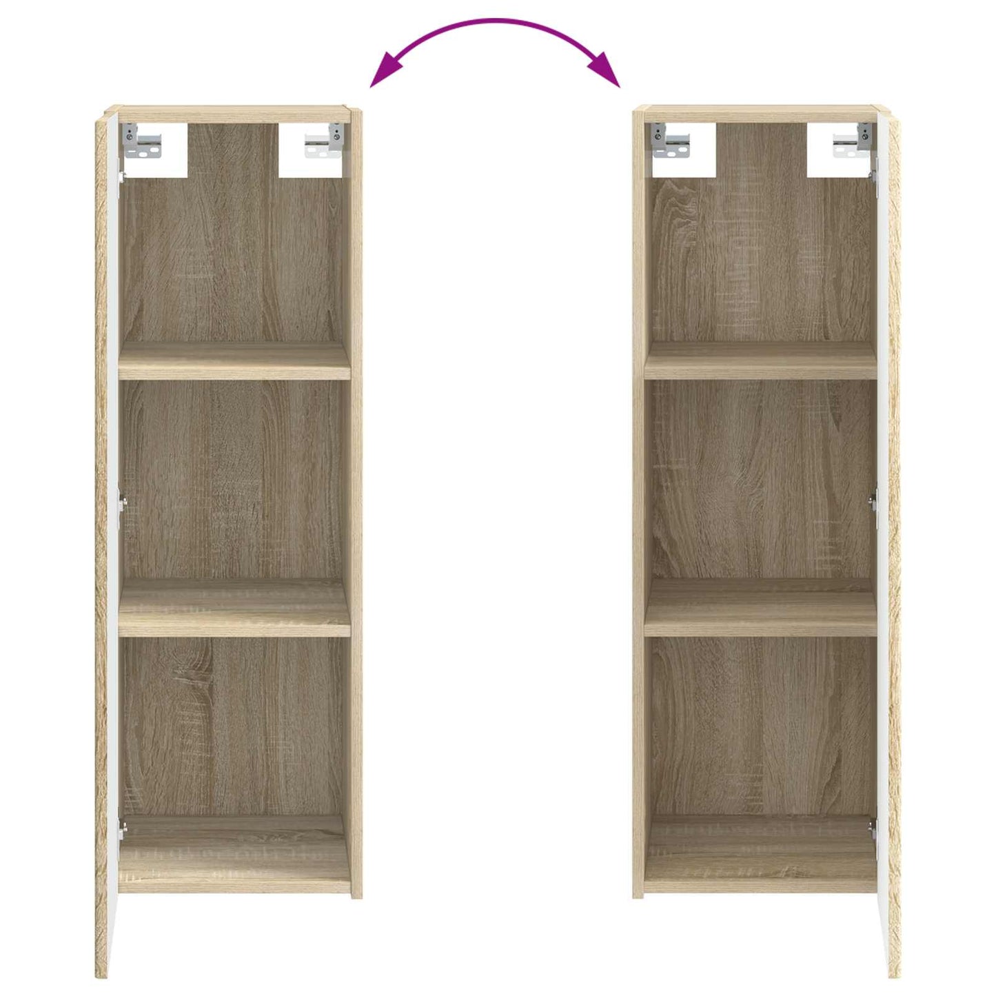 Badezimmermöbel-Set 2 stk. Sonoma-Eiche 33 x 34,5 x 100 cm