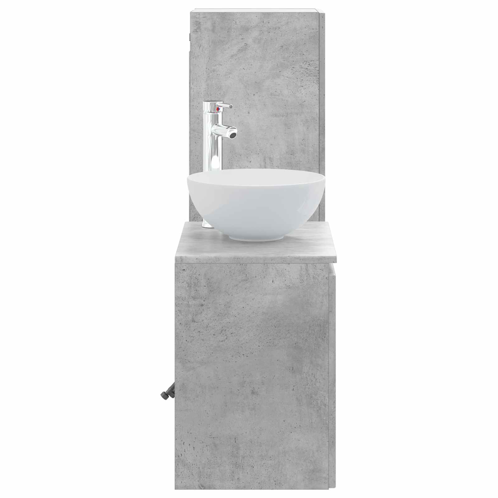 Badezimmermöbel-Set 2 stk. Betongrau 33 x 34,5 x 100 cm