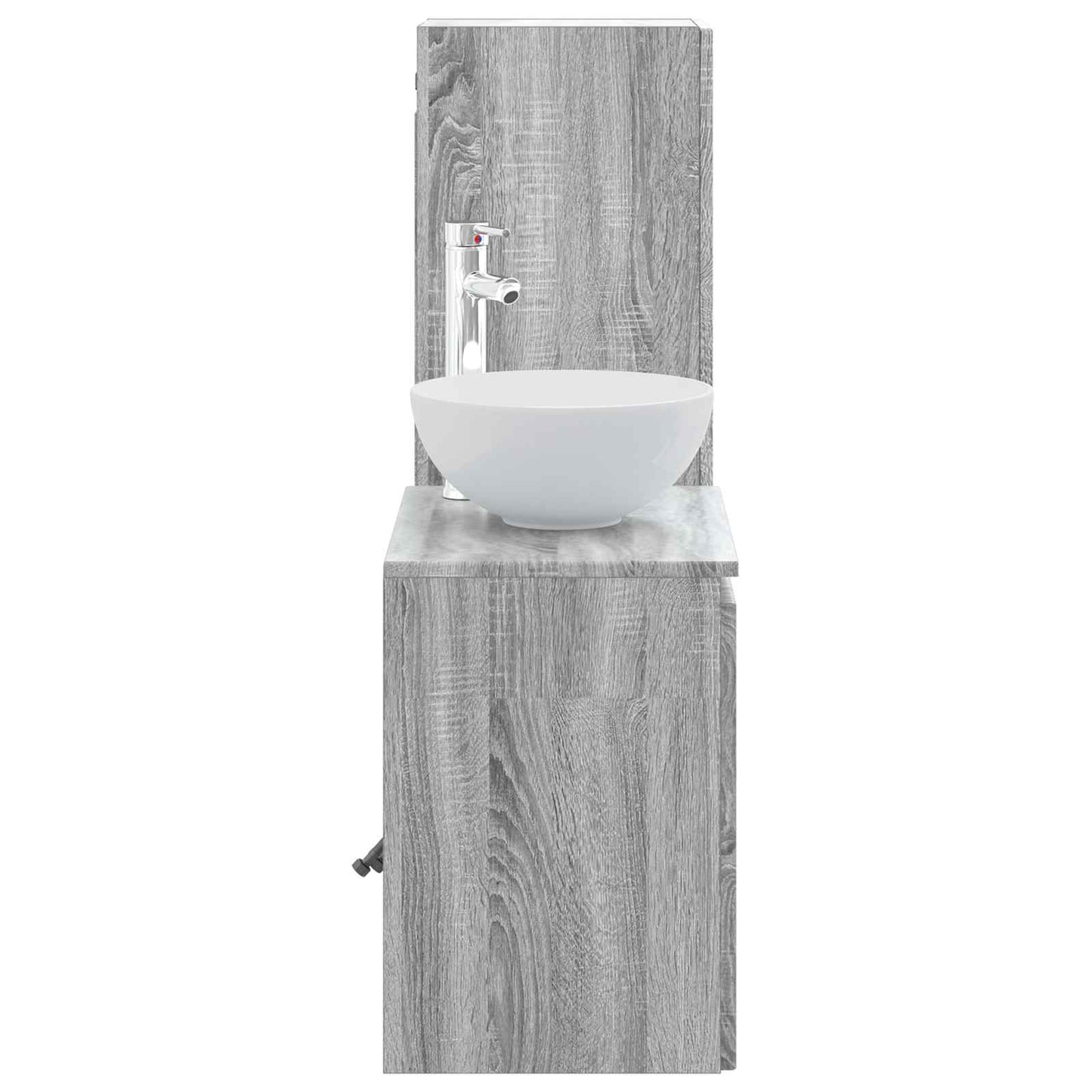 Badezimmermöbel-Set 2 stk. Grau Sonoma 33 x 34,5 x 100 cm