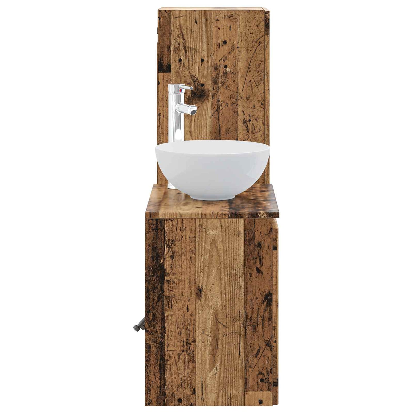 Badezimmermöbel-Set 2 stk. Altholz 33 x 34,5 x 100 cm