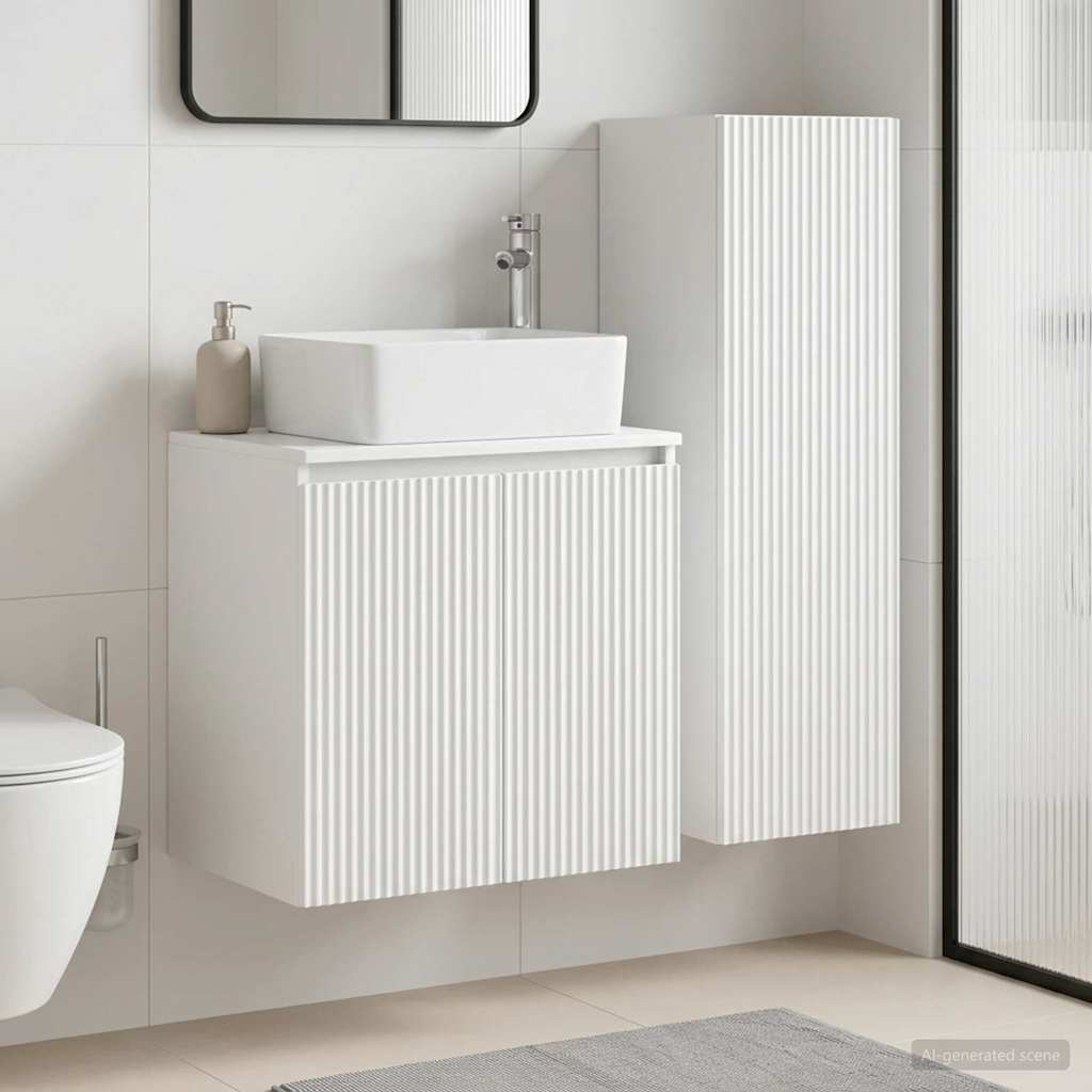 Badezimmermöbel-Set 2 stk. Weiß 33 x 34,5 x 100 cm